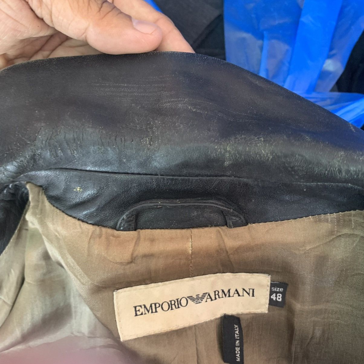 Emporio Armani 🔥🔥EMPORIO ARMANI COLLECTION LEATHER JACKET Size US M / EU 48-50 / 2 - 12 Thumbnail