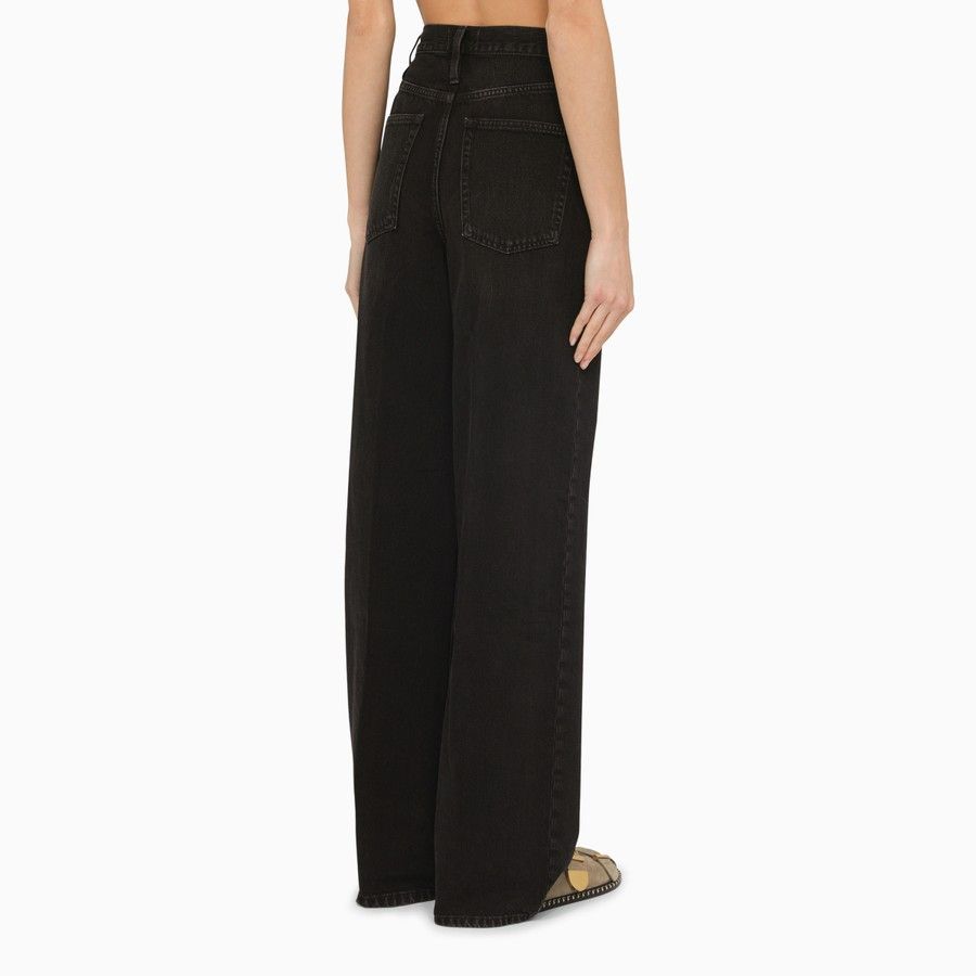 Frame o1d2blof0824 Wide-Leg Jeans in Black Size 28" / US 6 / IT 42 - 4 Thumbnail