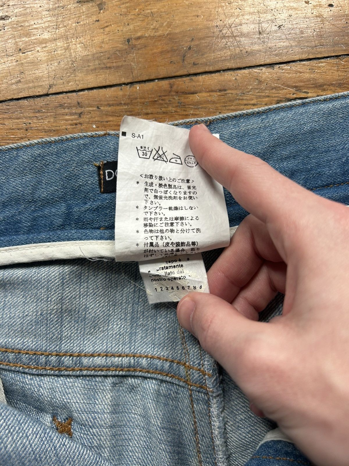 Dolce & Gabbana SS04 Dolce & Gabbana Bleach Denim Size US 33 - 10 Thumbnail