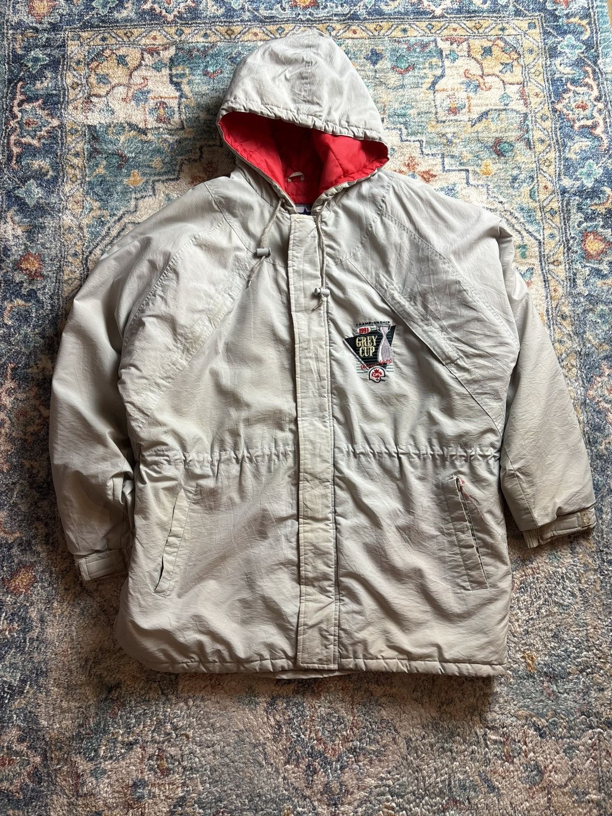 Starter Vintage Starter CFL Grey Cup Zip-up Jacket Size XXL Size US XXL / EU 58 / 5 - 1 Thumbnail