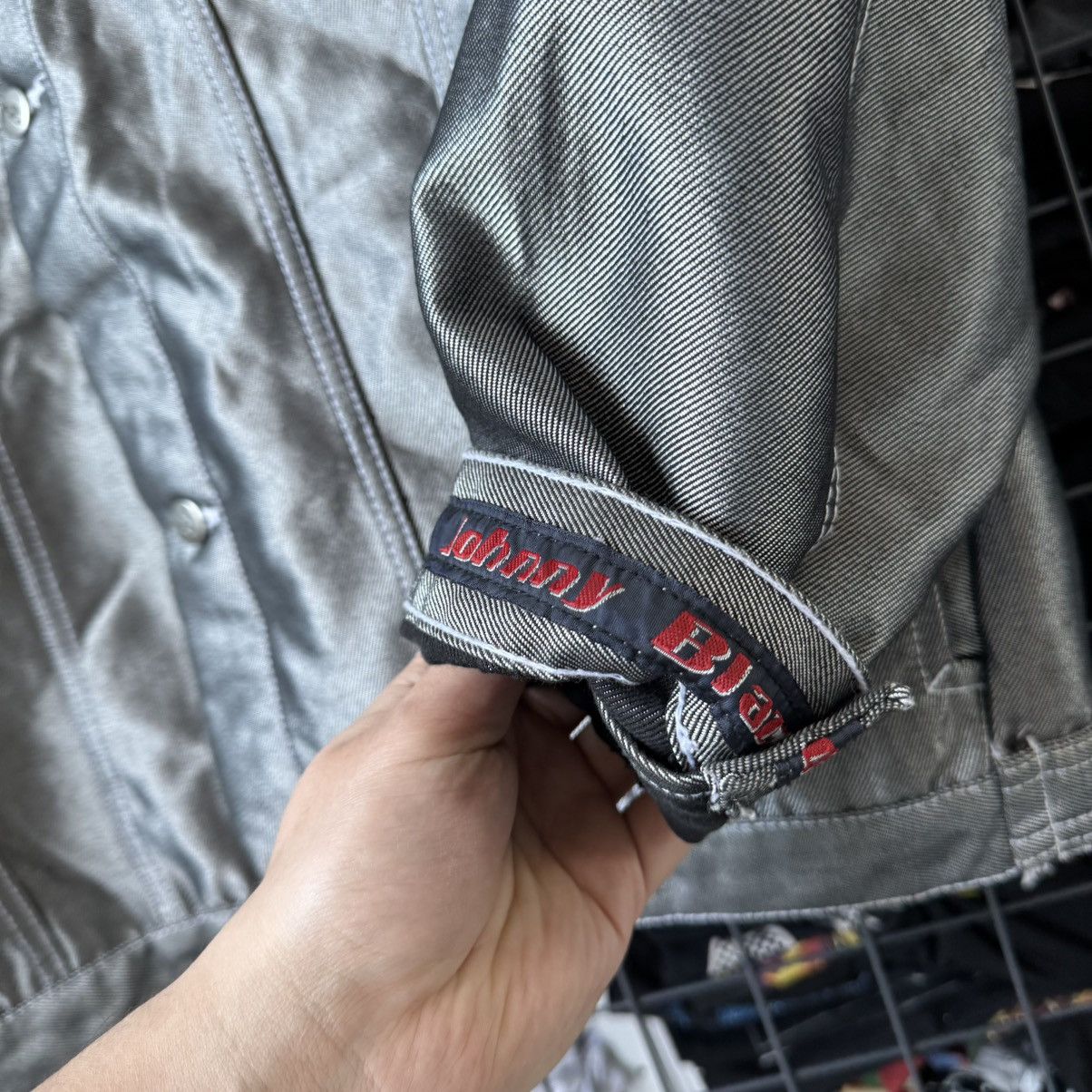 Vintage Rare‼️ Vintage 90s Johnny Blaze Workwear Silver Metal Jacket Size US L / EU 52-54 / 3 - 9 Thumbnail