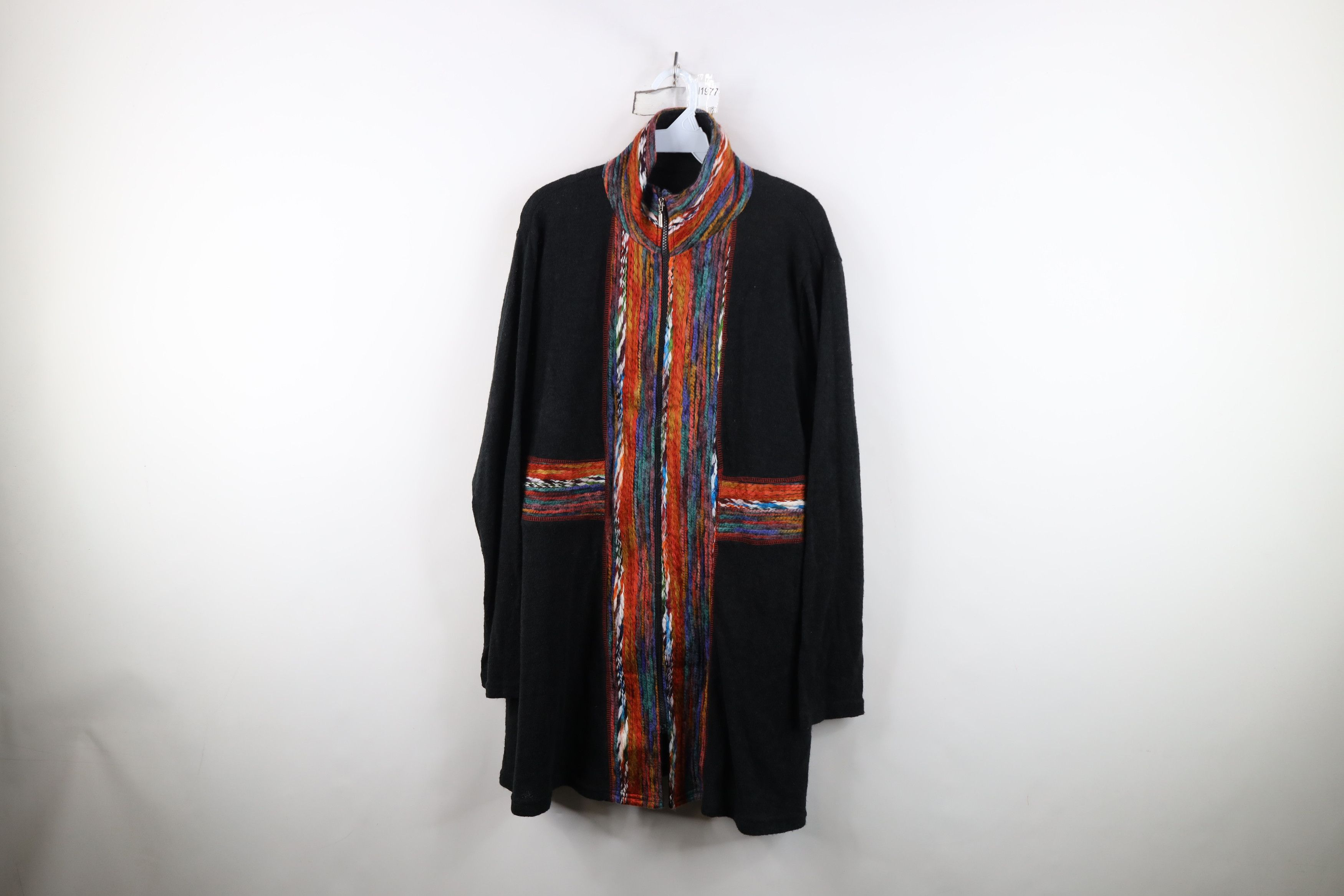 Vintage Vintage 90s Coogi Style Wool Blend Knit Zip Sweater Jacket Size XL / US 12-14 / IT 48-50 - 1 Thumbnail