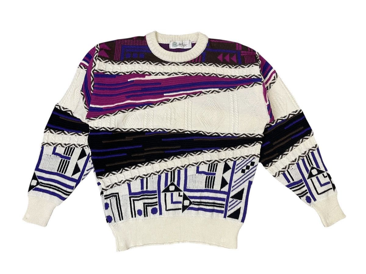 Aran Isles Knitwear Vintage Alan Vestimo Aztec Sweater Knitwear Size US L / EU 52-54 / 3 - 2 Thumbnail
