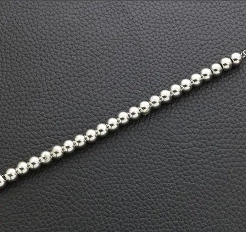 Jewelry Ball Chain Bracelet 2000s Chrome Y2K Punk Skater Grunge Size ONE SIZE - 3 Thumbnail