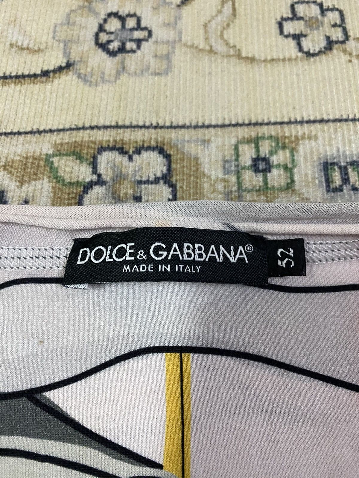Dolce & Gabbana Dolce & Gabbana Grey Printed Cotton Crewneck Size US M / EU 48-50 / 2 - 8 Thumbnail