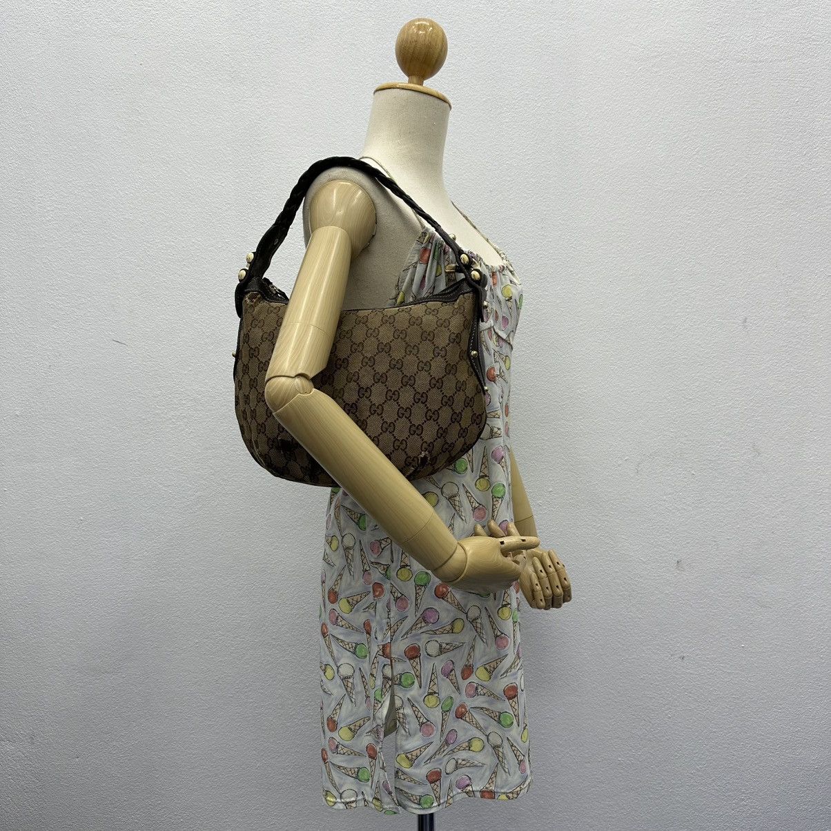 Gucci ‼️LASTDROP‼️ AUTHENTIC GUCCI GG MONOGRAM STUDDED HOBO BAG Size ONE SIZE - 1 Thumbnail
