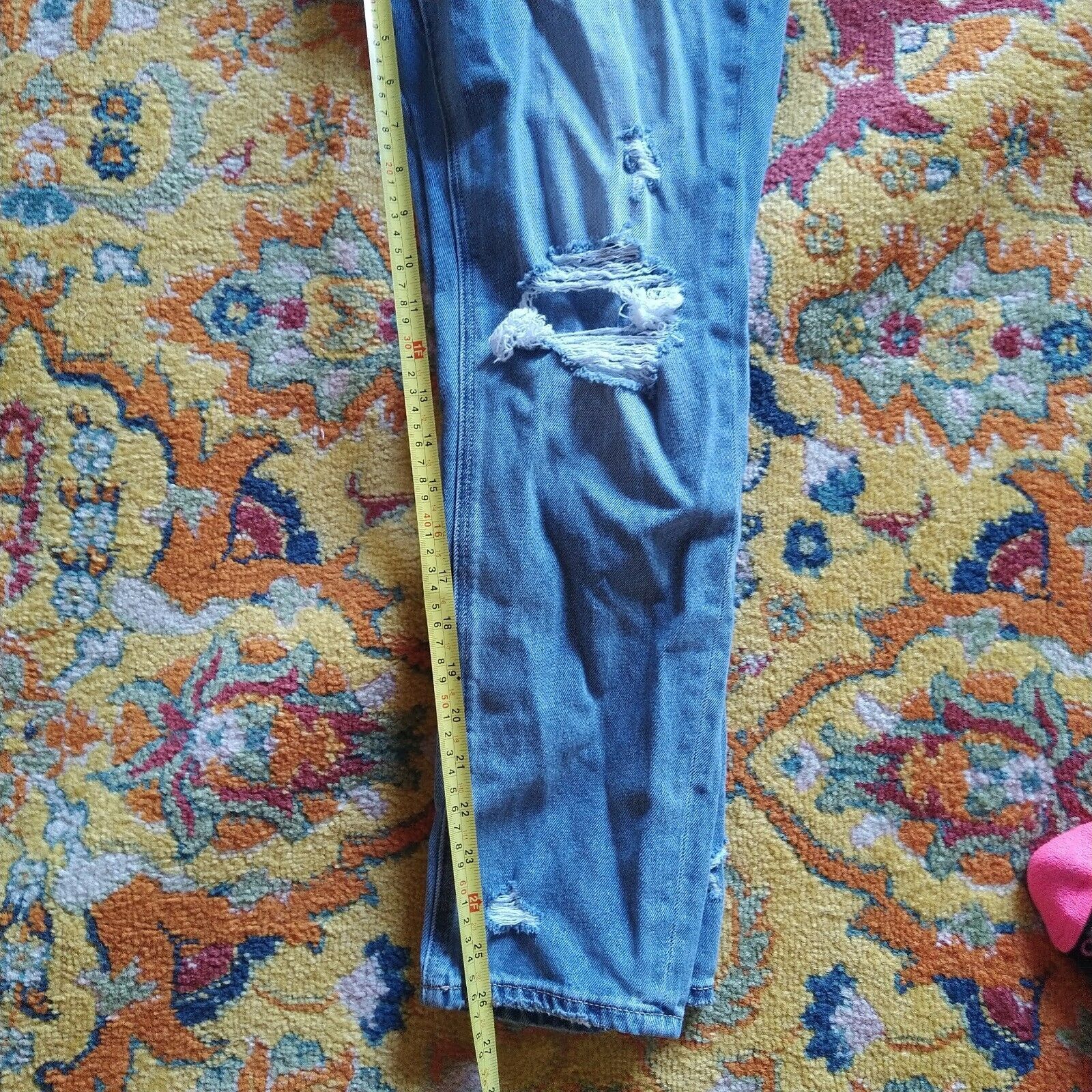 American Eagle Outfitters Women American Eagle Distressed Riped Jeans Size 4 Blue Size 27" / US 4 / IT 40 - 4 Thumbnail