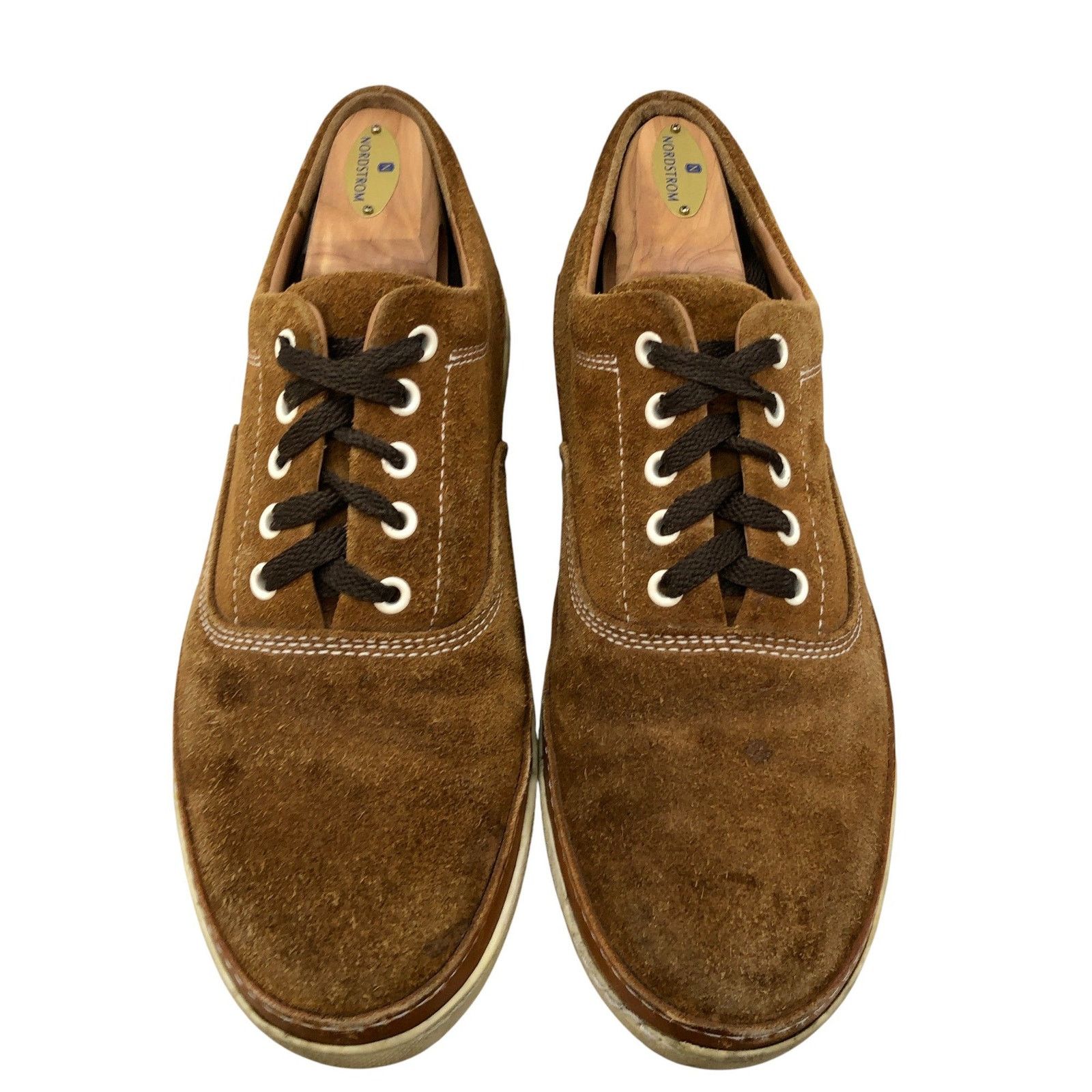 Allen Edmonds Allen Edmonds Shoes 10 D Brown Suede Lace Up Casual Sneakers Size US 10 / EU 43 - 8 Thumbnail