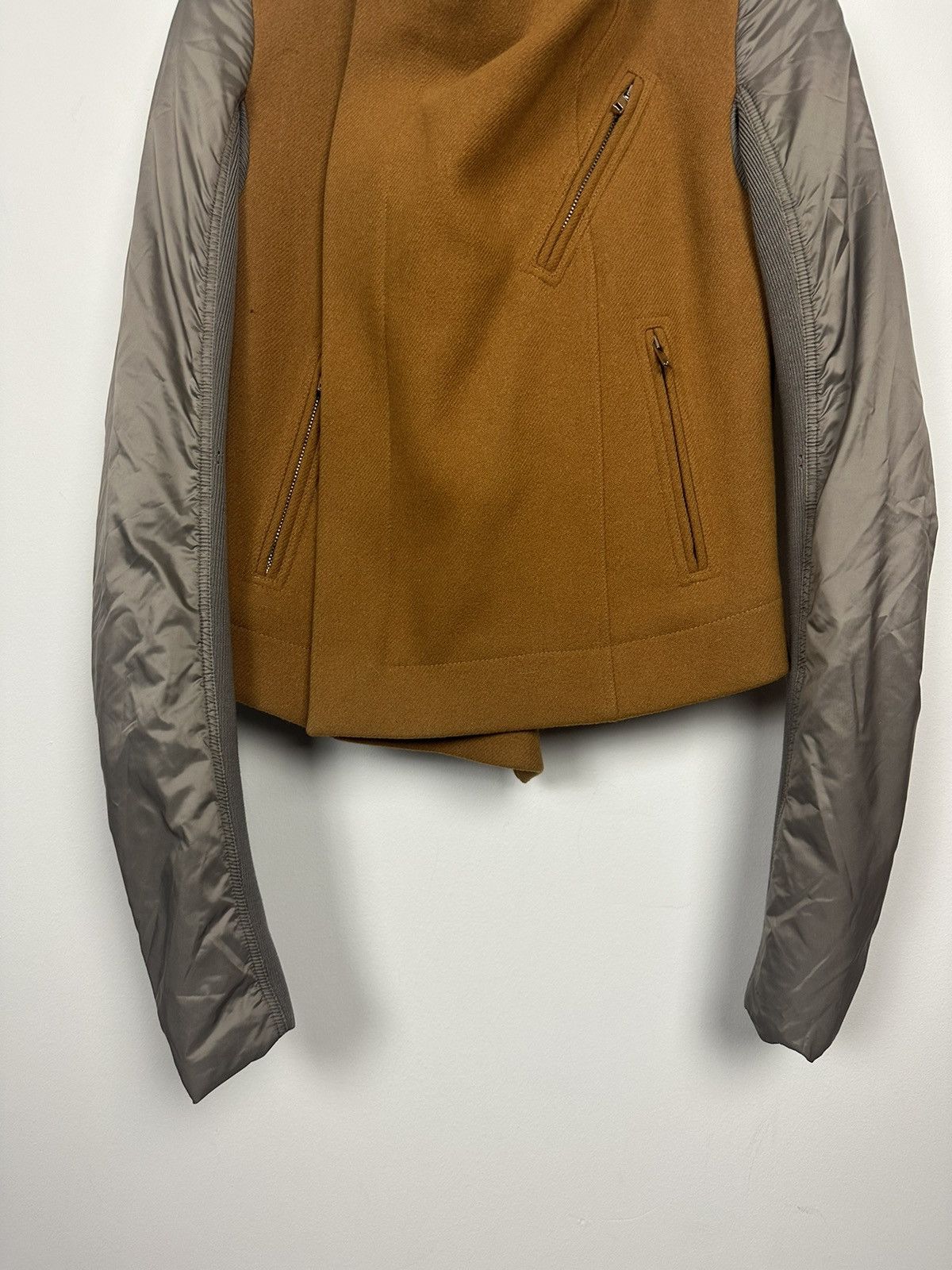 Rick Owens FW17 ‘GLITTER’ Wool Puffed Sleeve Biker Jacket Size US S / EU 44-46 / 1 - 4 Thumbnail