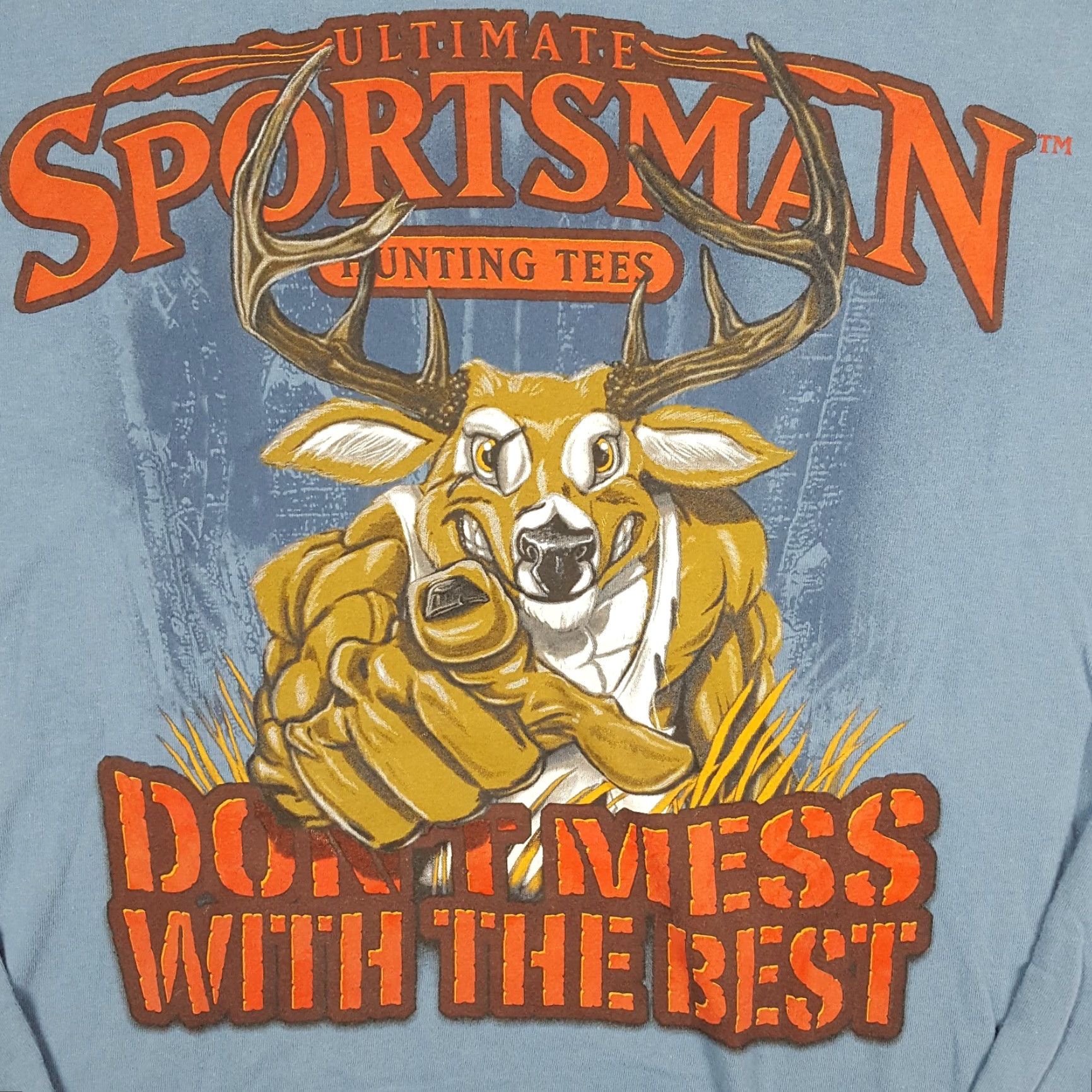 Etro VINTAGE Wright's T-Shirt Deer Hunting Funny Long Sleeve XL Blue 2000s 90s 00s Outdoor Retro Mens Size US XL / EU 56 / 4 - 2 Thumbnail
