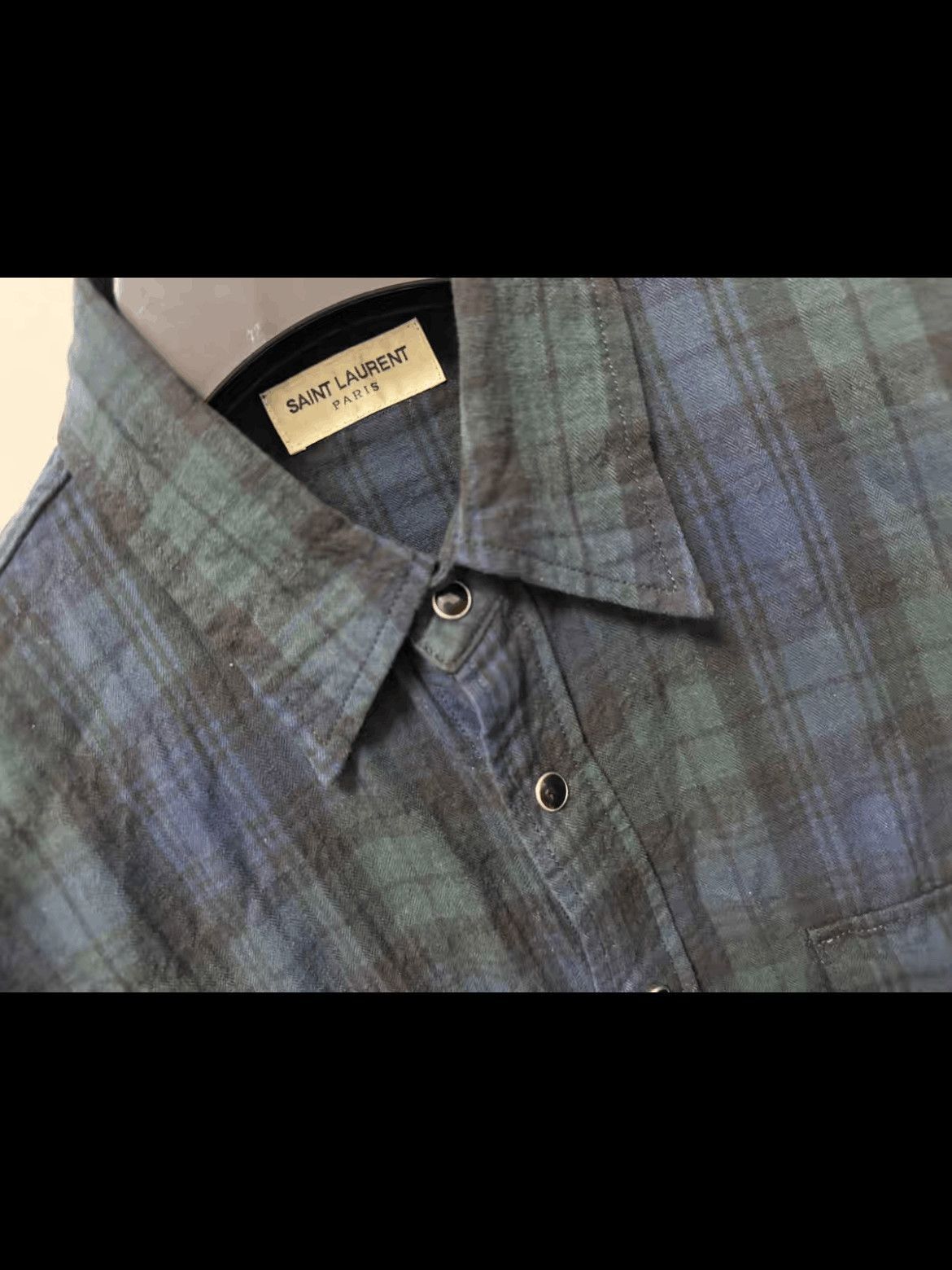 Saint Laurent Paris Saint Laurent Paris by Hedi 16SS Distressed Shirt-2508 Size US S / EU 44-46 / 1 - 3 Thumbnail