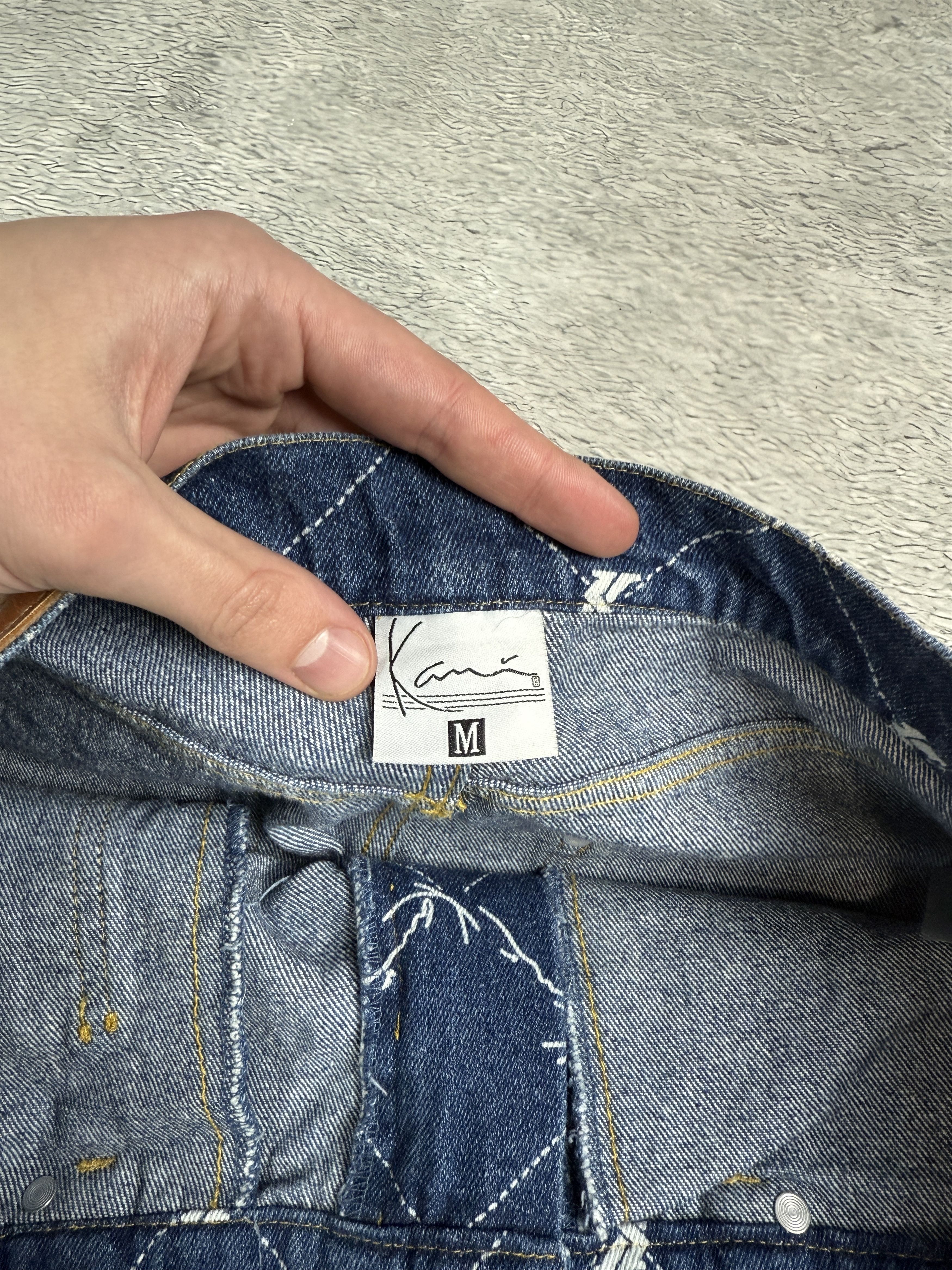JNCO × Karl Kani Karl Kani Carpenter Monogram Jeans Workwear AOP Baggy Size US 32 / EU 48 - 11 Thumbnail