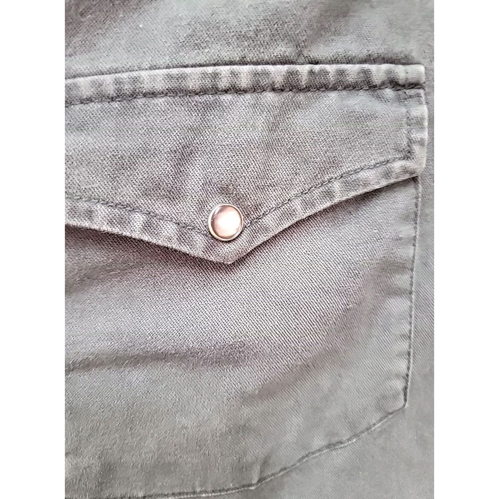 Gap VINTAGE GAP Denim Western Shirt Mens L Green Pearl Snaps 90s Cowboy Cotton Button-Up Size US L / EU 52-54 / 3 - 2 Thumbnail