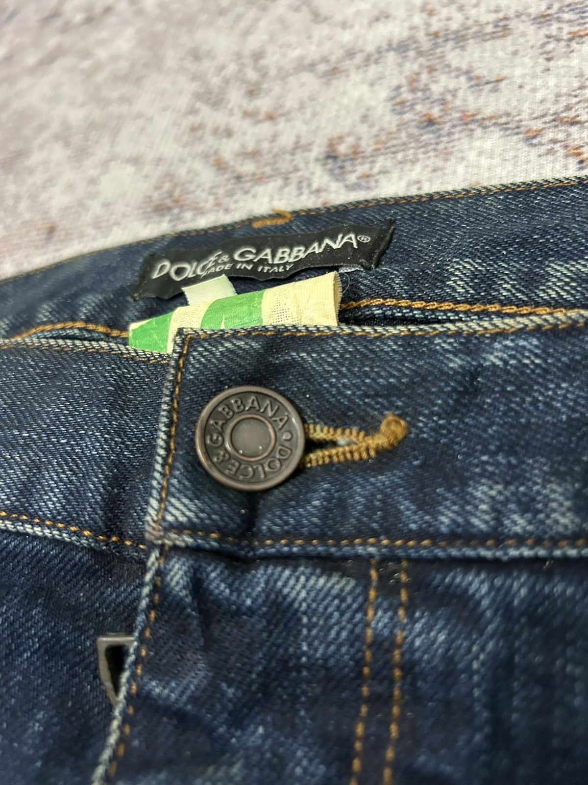 Dolce & Gabbana Dolce & Gabana Buckle Back Distressed Paint Denim Size US 34 / EU 50 - 13 Thumbnail