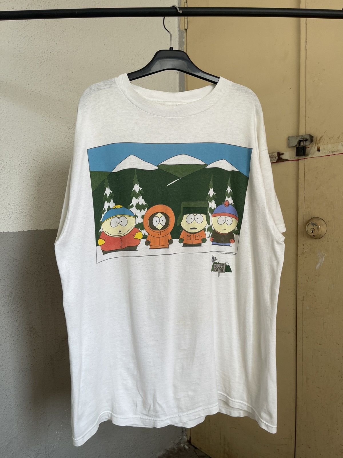Vintage 1997 Vintage South Park Bus Stop Promotional Tee Size US XL / EU 56 / 4 - 1 Thumbnail