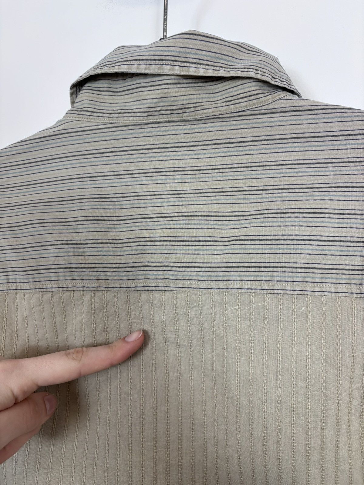 Dolce & Gabbana Dolce & Gabbana Vintage Men’s Beige Striped Button Up Shirt Size US XL / EU 56 / 4 - 25 Thumbnail