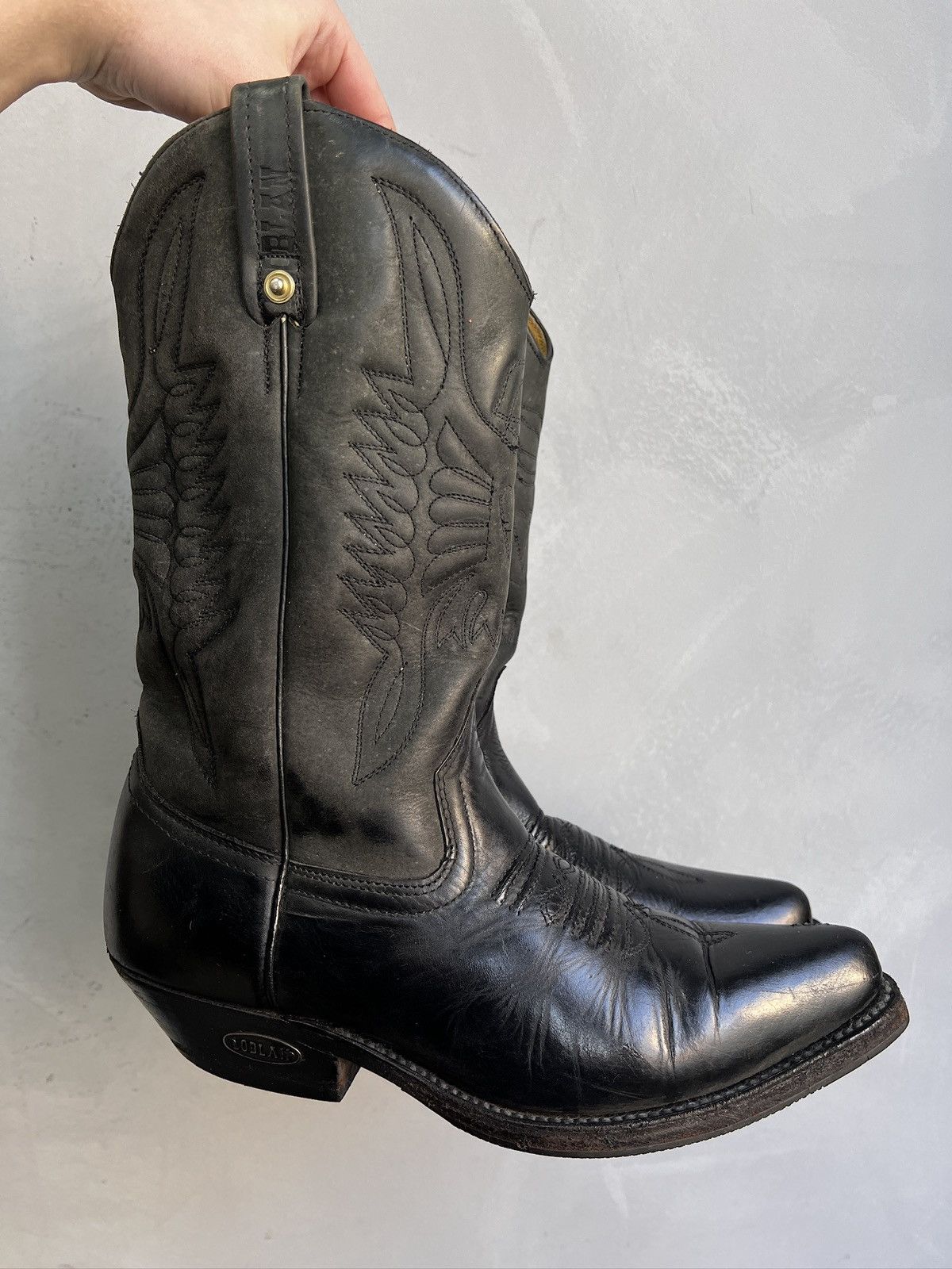 Western Rise Western High Leather Boots Moto 90’s Guidi retro style Size US 8 / EU 41 - 3 Thumbnail
