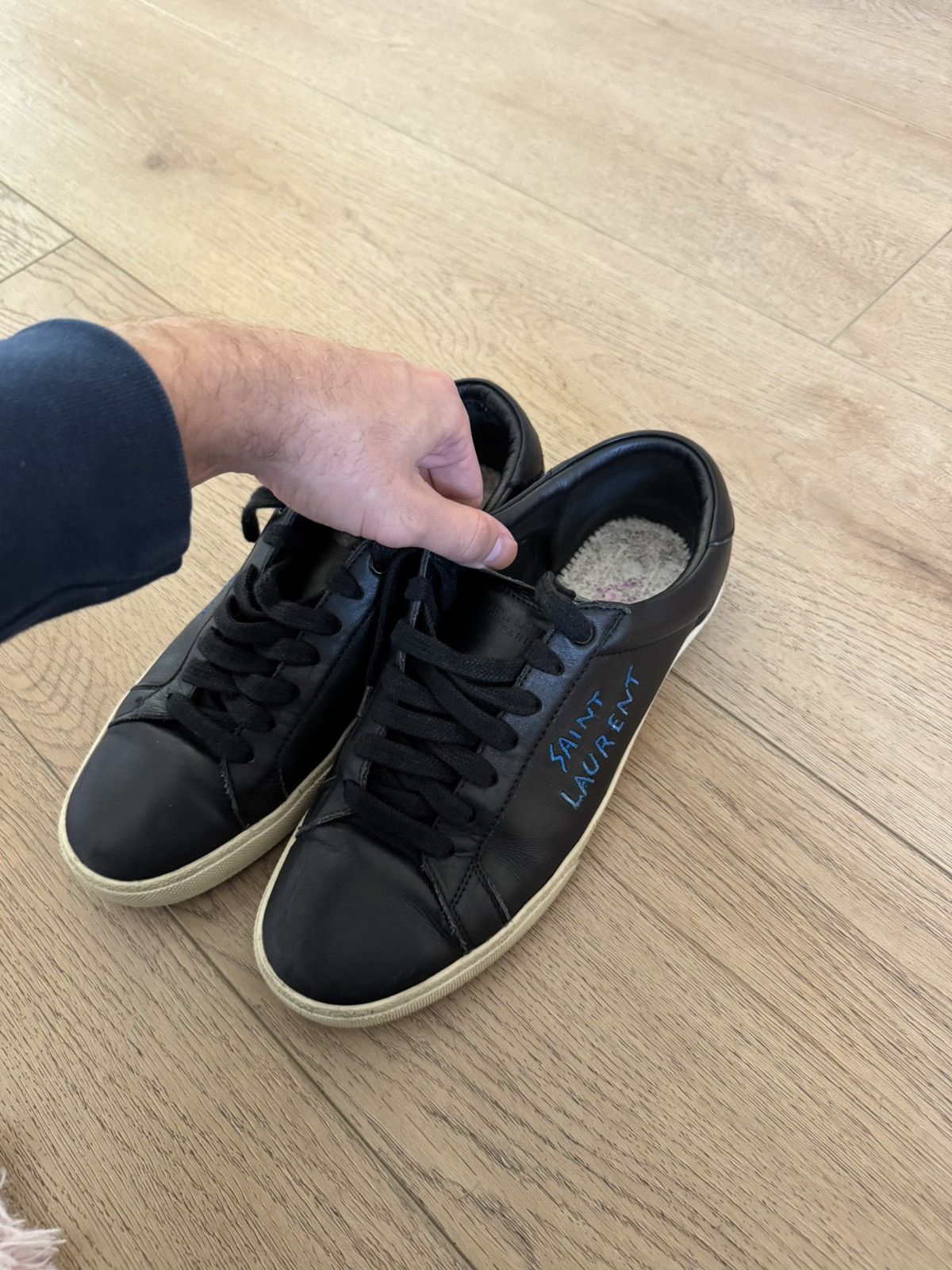 Saint Laurent Paris Court Sig Low Leather Size US 8 / EU 41 - 3 Thumbnail