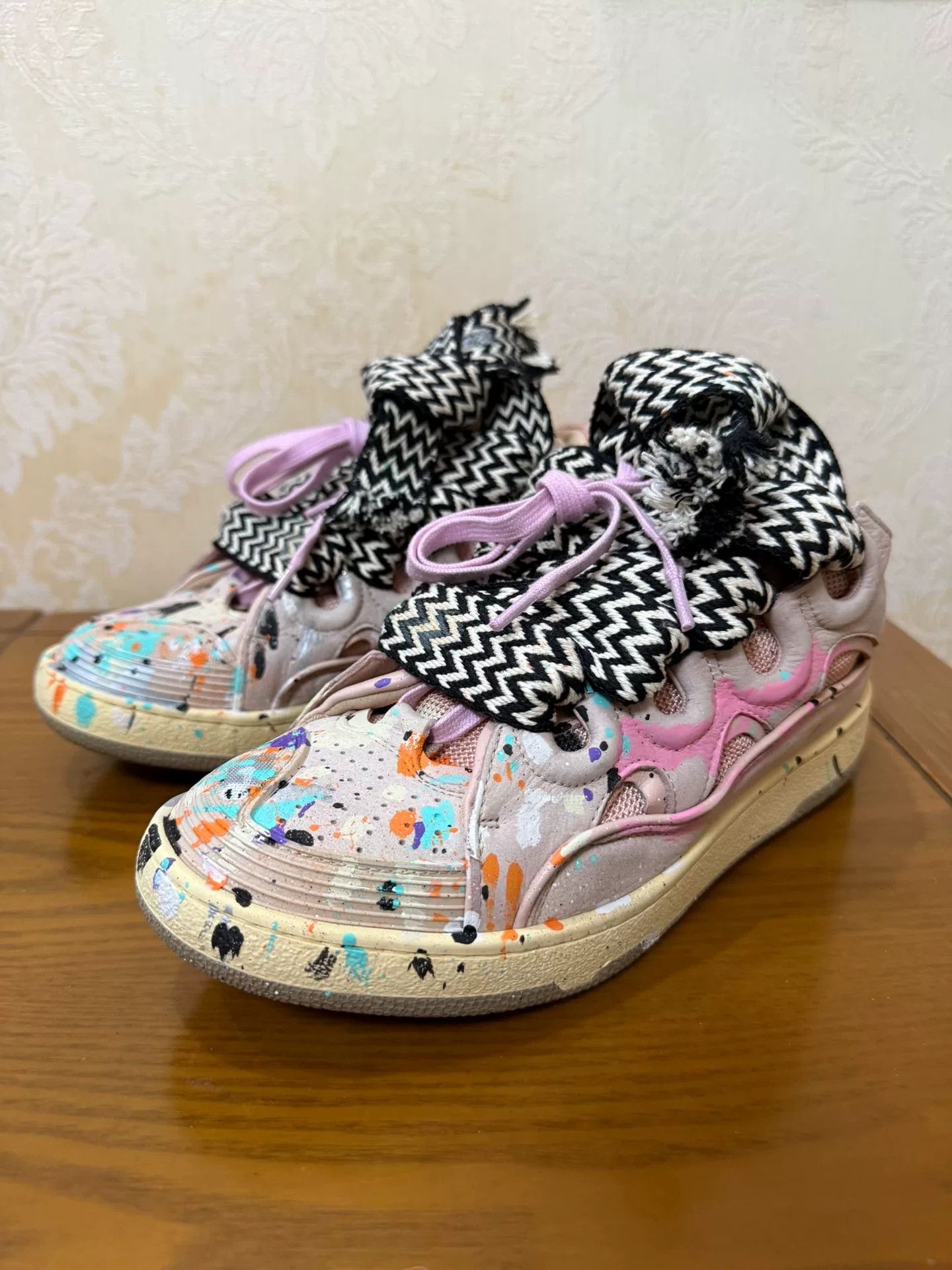 Lanvin Lanvin Collab Pink Lowtop Sneakers us_8 Women Size US 8 / IT 38 - 1 Thumbnail