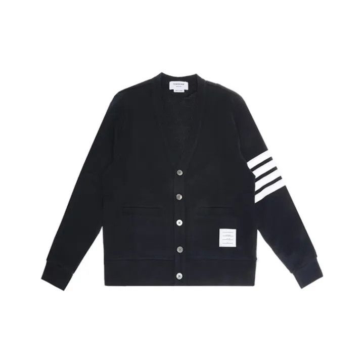 TB Classic Navy Striped V-Neck Knit Sweater 0079
