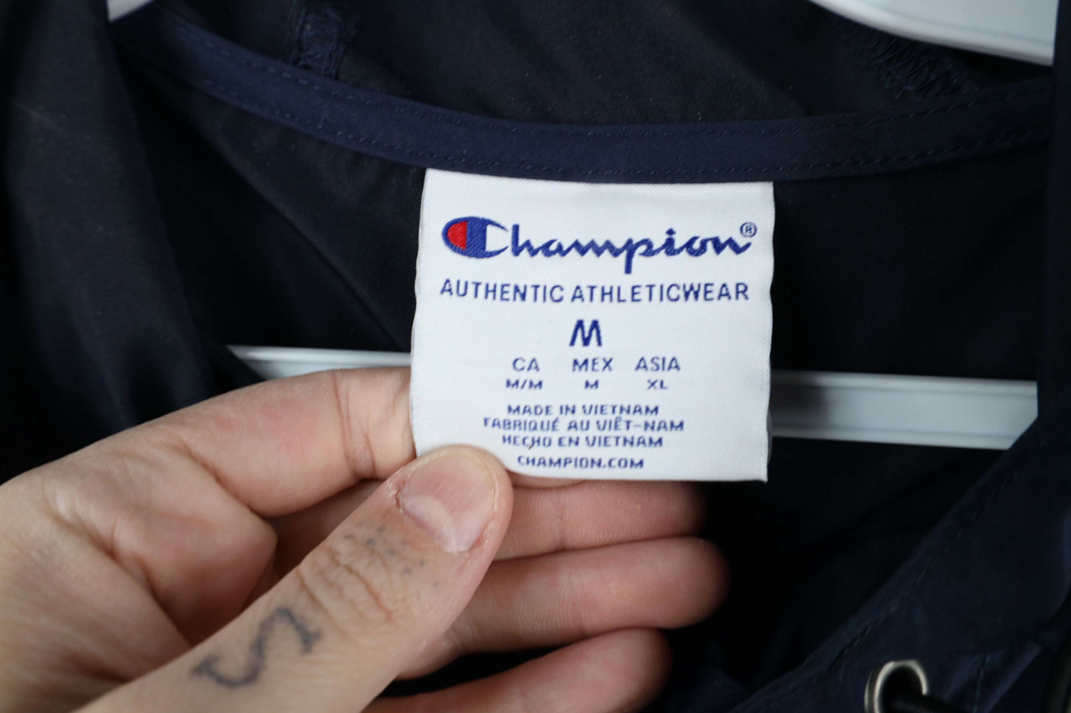 Champion × Vintage Vintage Champion Football Hooded Anorak Jacket Windbreaker Size US M / EU 48-50 / 2 - 9 Thumbnail