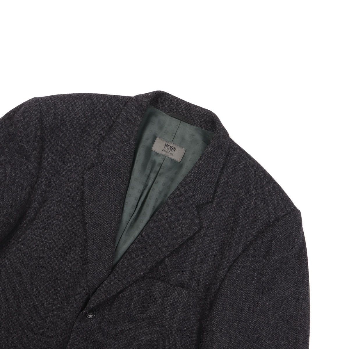Hugo Boss Vintage Blazer Jacket Hugo Boss Lambs Wool Dark Gray Size 46R - 10 Thumbnail