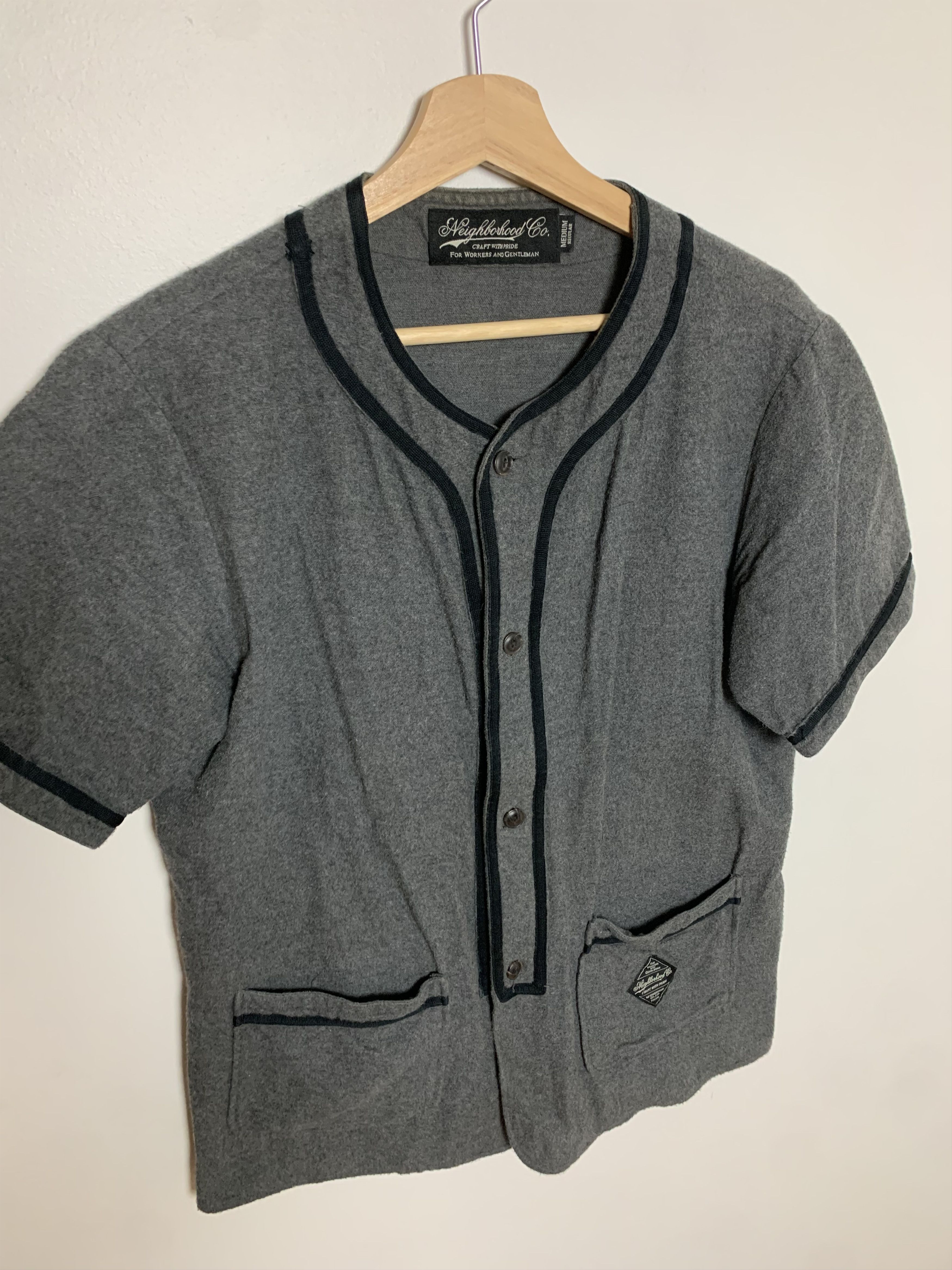 Neighborhood Neighborhood Japan Fleece Baseball Jersey Size US M / EU 48-50 / 2 - 2 Thumbnail