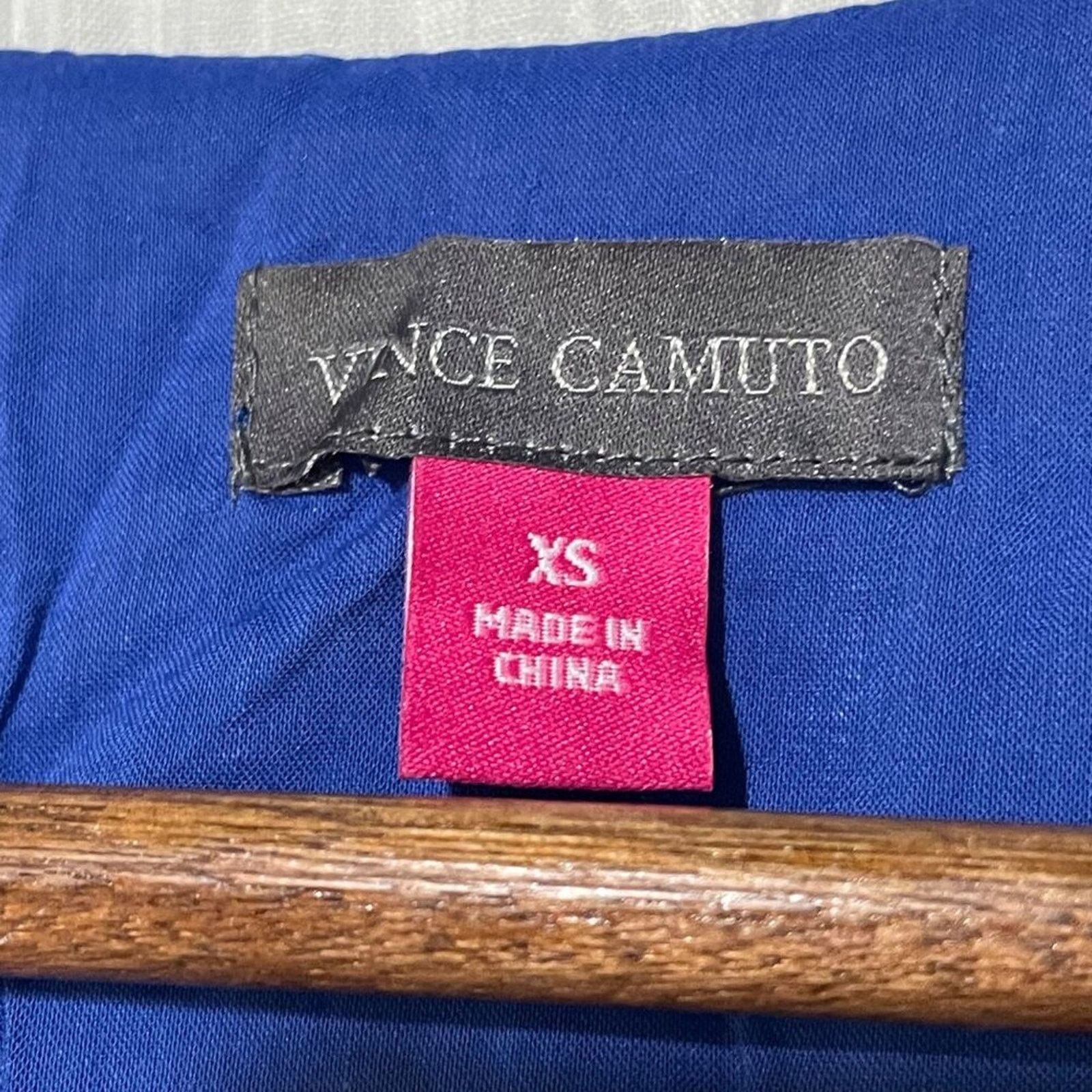 Vince Camuto Vince Camuto Peplum Floral Blue Sheer Sleeve Lined Blouse XS Size XS / US 0-2 / IT 36-38 - 13 Thumbnail