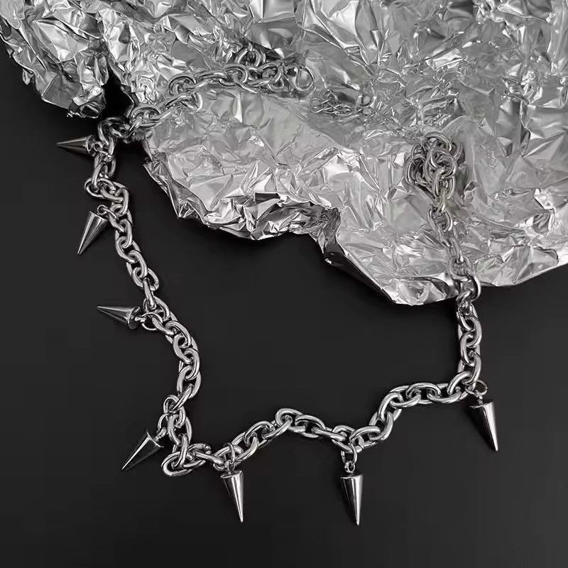 Jewelry Spiked Chain Link Necklace Size ONE SIZE - 4 Thumbnail