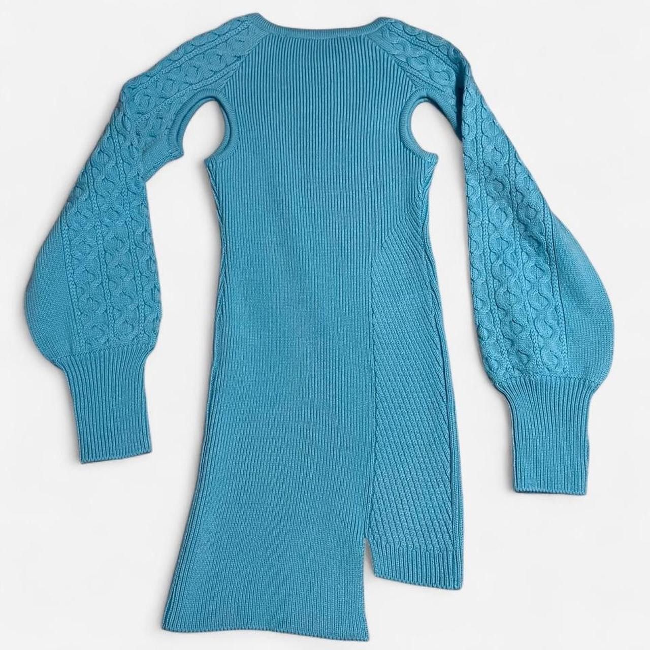 Andersson Bell Andersson Bell blue Batty cutout ribbed knit mini dress Size S / US 4 / IT 40 - 2 Thumbnail