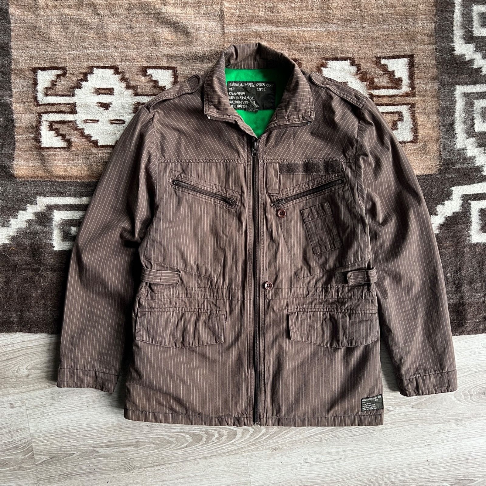 ジャケット・アウター STUSSY 24SS CLUB JACKET COATED COTTON Stussy Coated Cotton Club Jacket Dark Brown Men's - SS24 - US