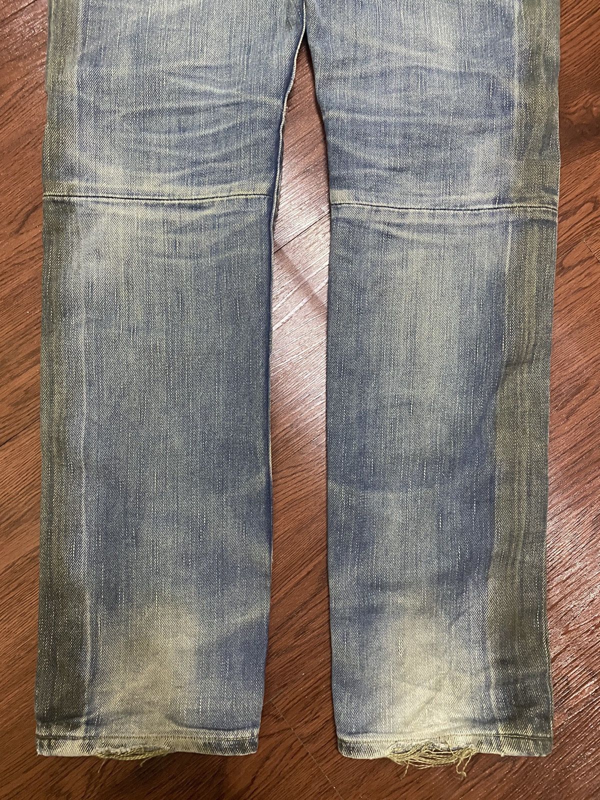 Levi's Made & Crafted Vintage Levis Mud Wash Star Button Distressed Slim Jeans Size US 32 / EU 48 - 6 Thumbnail