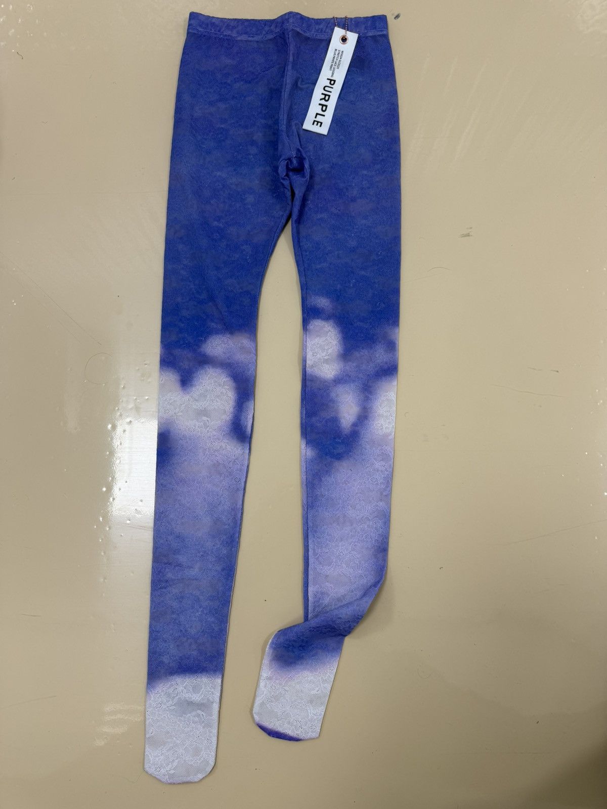 Other Purple Brand Stretch Lace Leggings Blue Size 26" / US 2 / IT 38 - 2 Thumbnail