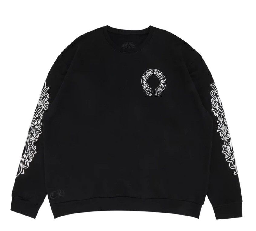 Chrome Hearts Chrome Hearts Horseshoe Logo Crewneck Sweatshirt Size US M / EU 48-50 / 2 - 1 Thumbnail