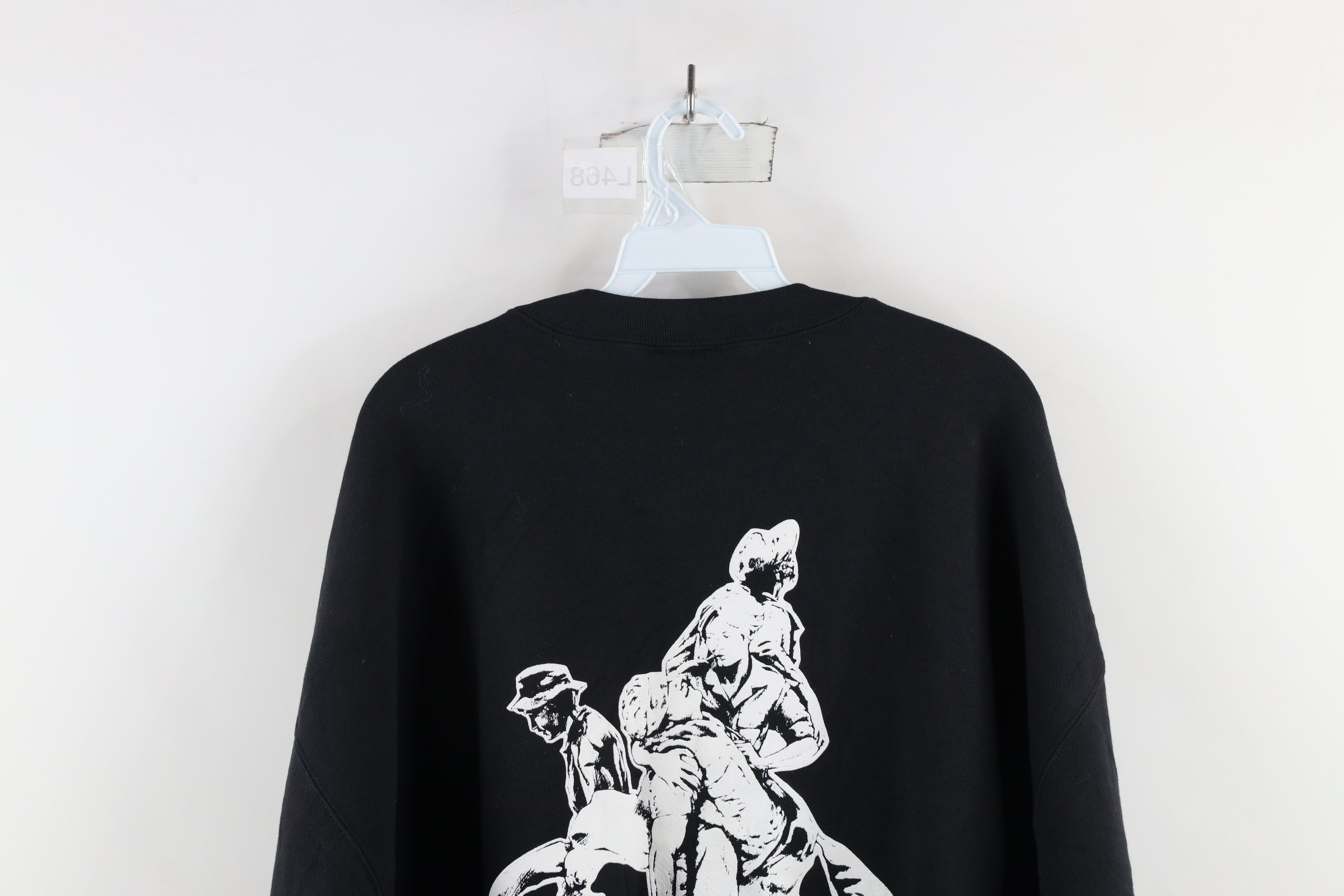 Vintage Vintage 90s Veterans of America Chapter 837 Sweatshirt Black Size US XXL / EU 58 / 5 - 14 Thumbnail