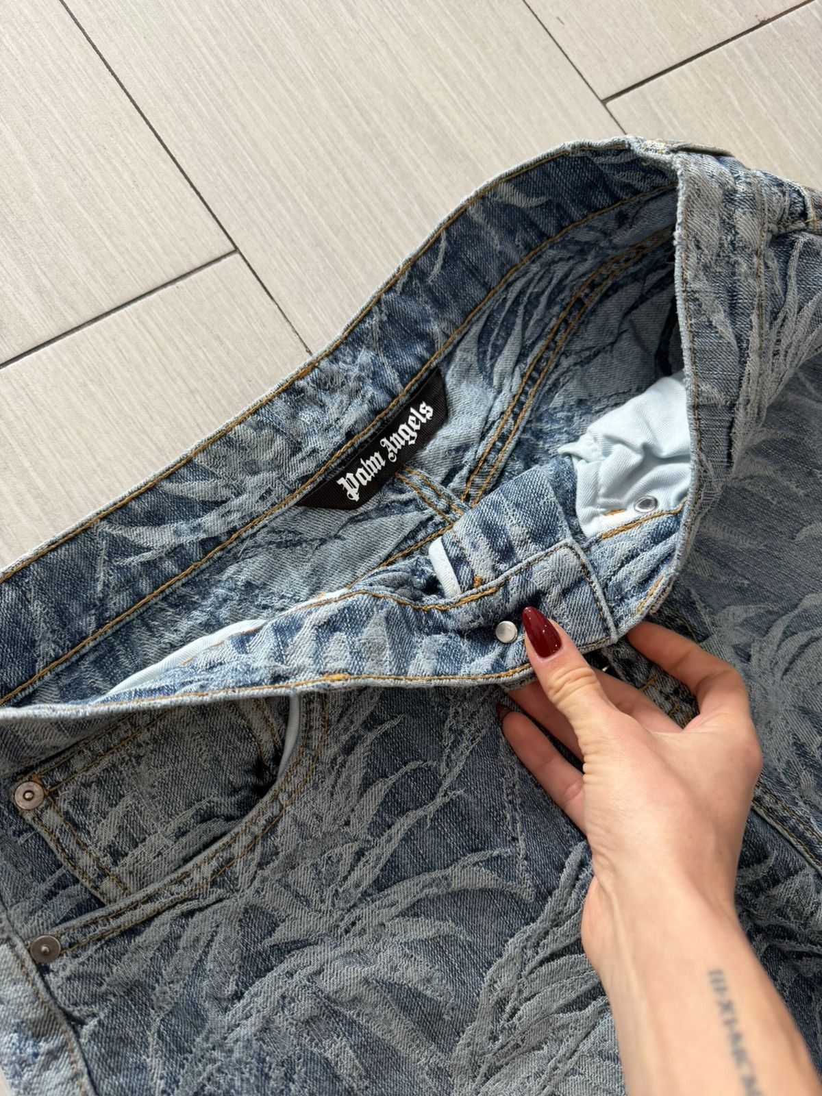 Palm Angels Palm Angles Wash Loose 5 Pocket Jean ‘4903 Size US 34 / EU 50 - 4 Thumbnail