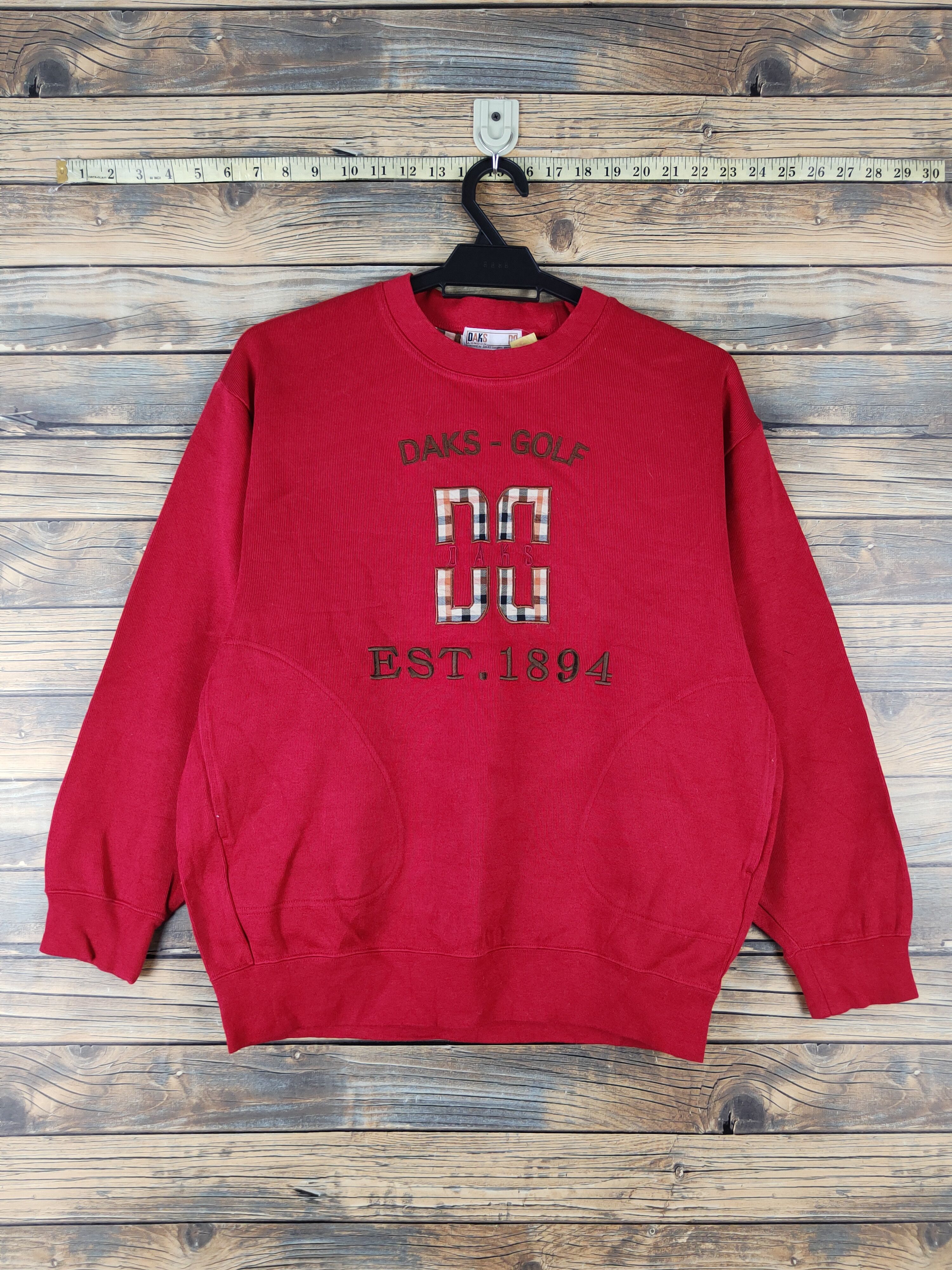Japanese Brand × Vintage DL Daks Golf Red Sweatshirts #444 Size US M / EU 48-50 / 2 - 1 Thumbnail
