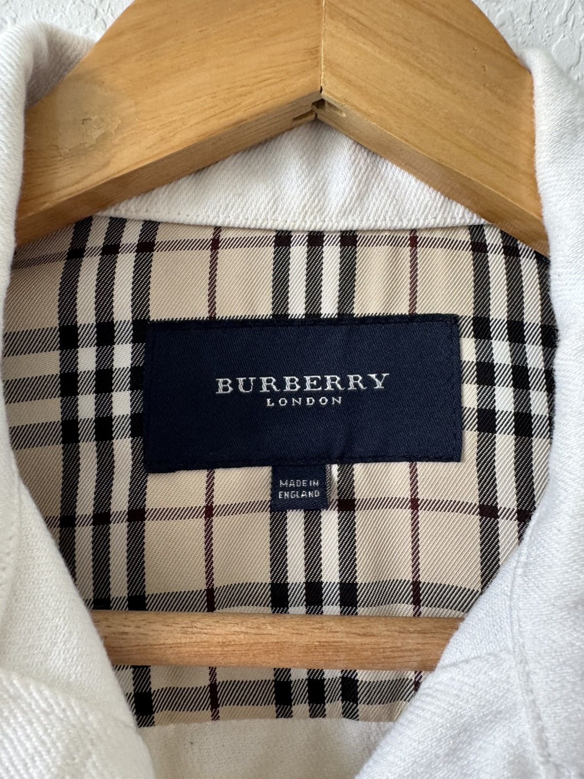 Burberry × Vintage Vintage Burberry London Denim Women Jacket Coat Nova Check Size M / US 6-8 / IT 42-44 - 10 Thumbnail