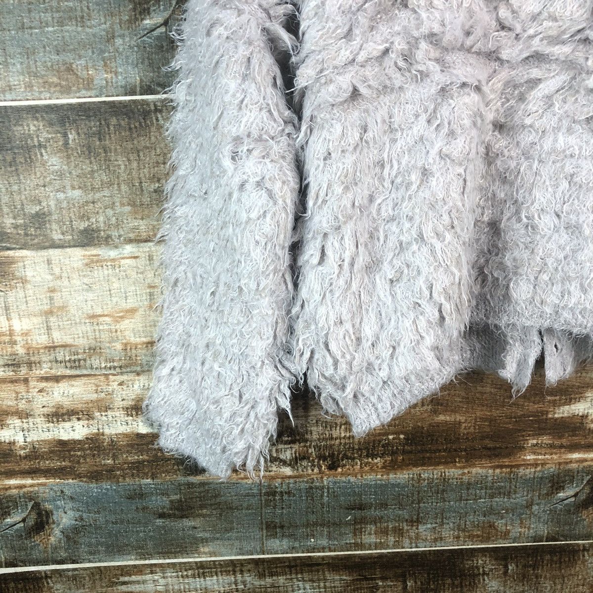 Japanese Brand DL Archives Gray Mohair Cardigan Knitwear #C374 Size M / US 6-8 / IT 42-44 - 15 Thumbnail