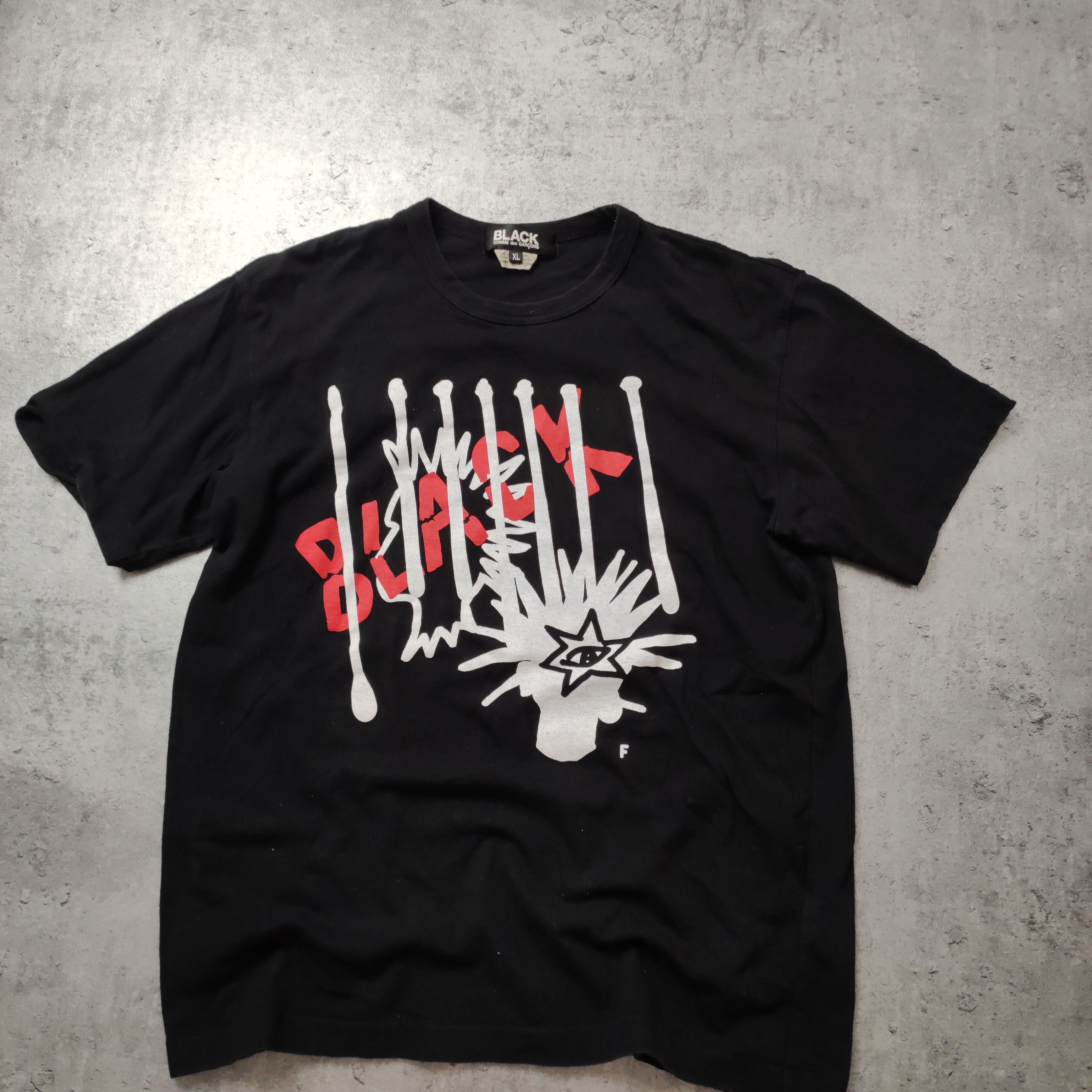 Comme des Garcons × Comme des Garcons Black RARE Limited CDG Comme Des Garcons Black Punk Tee Size US XL / EU 56 / 4 - 2 Thumbnail