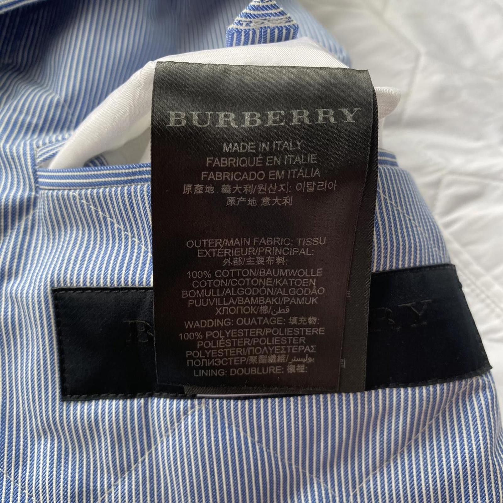 Burberry Burberry Prorsum Pinstriped Blue Quilted Jacket Size US L / EU 52-54 / 3 - 8 Thumbnail