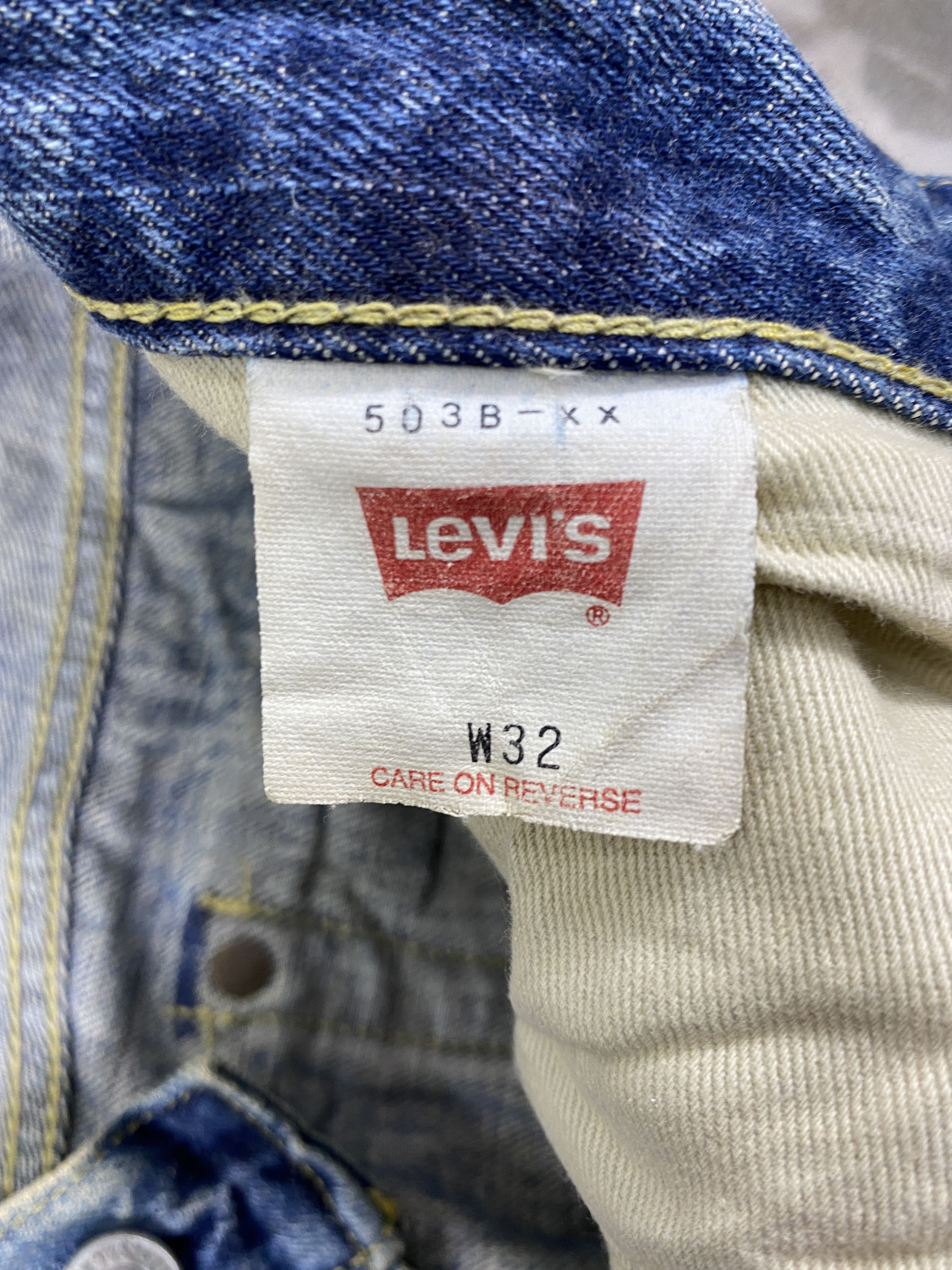 Le Grande Bleu (L.G.B.) Redline Vintage Levi's 503B Big E Jeans 30x30 Denim- JN3836 Size US 30 / EU 46 - 8 Thumbnail