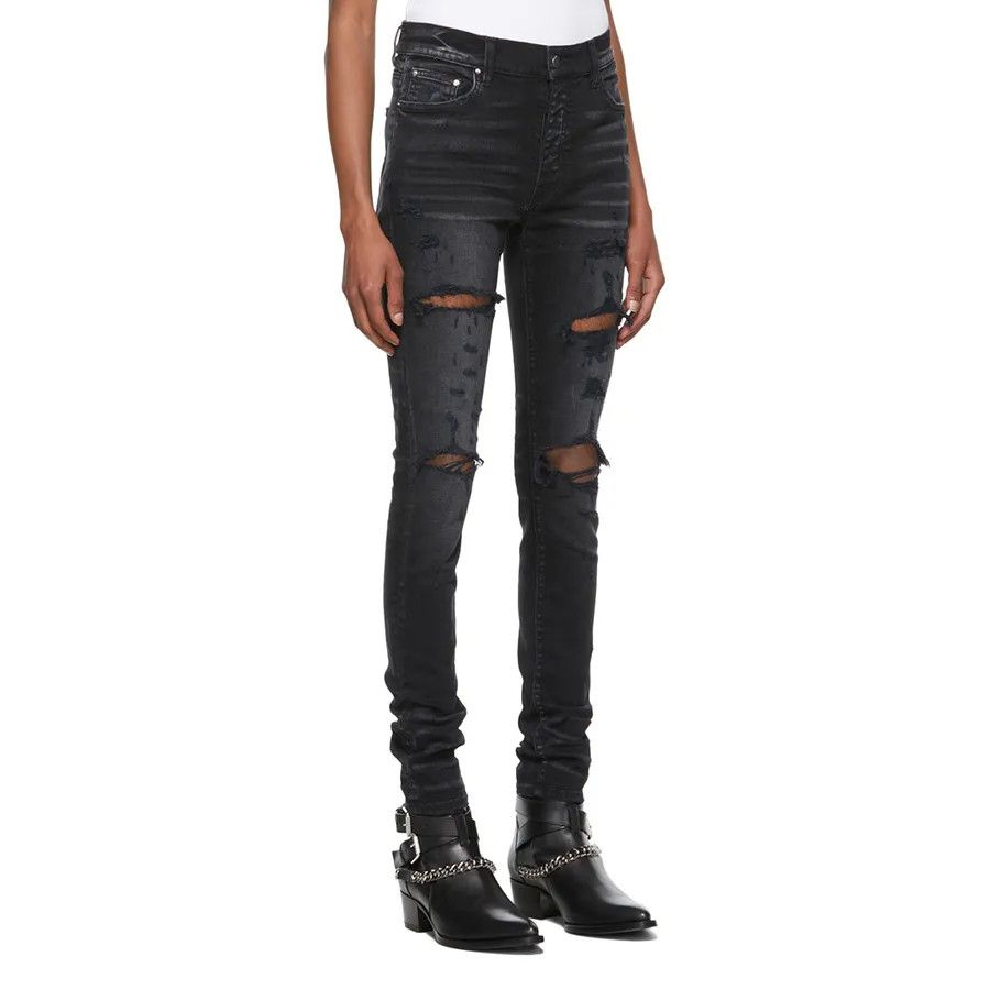 Amiri o1gr1nt0426 Thrasher Plus Jeans in Aged Black Size US 32 / EU 48 - 3 Thumbnail