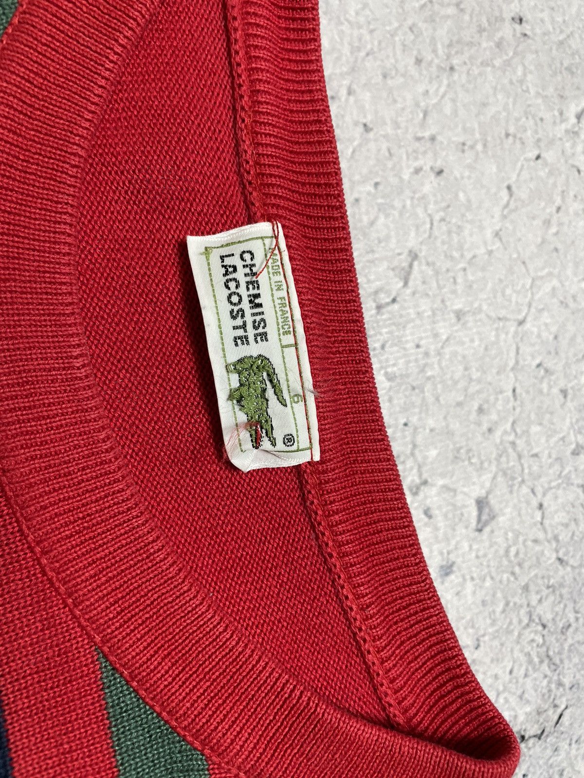 Lacoste × Vintage Vintage Striped Lacoste Chemise Sweater Y2K Made In France Size US XL / EU 56 / 4 - 6 Thumbnail