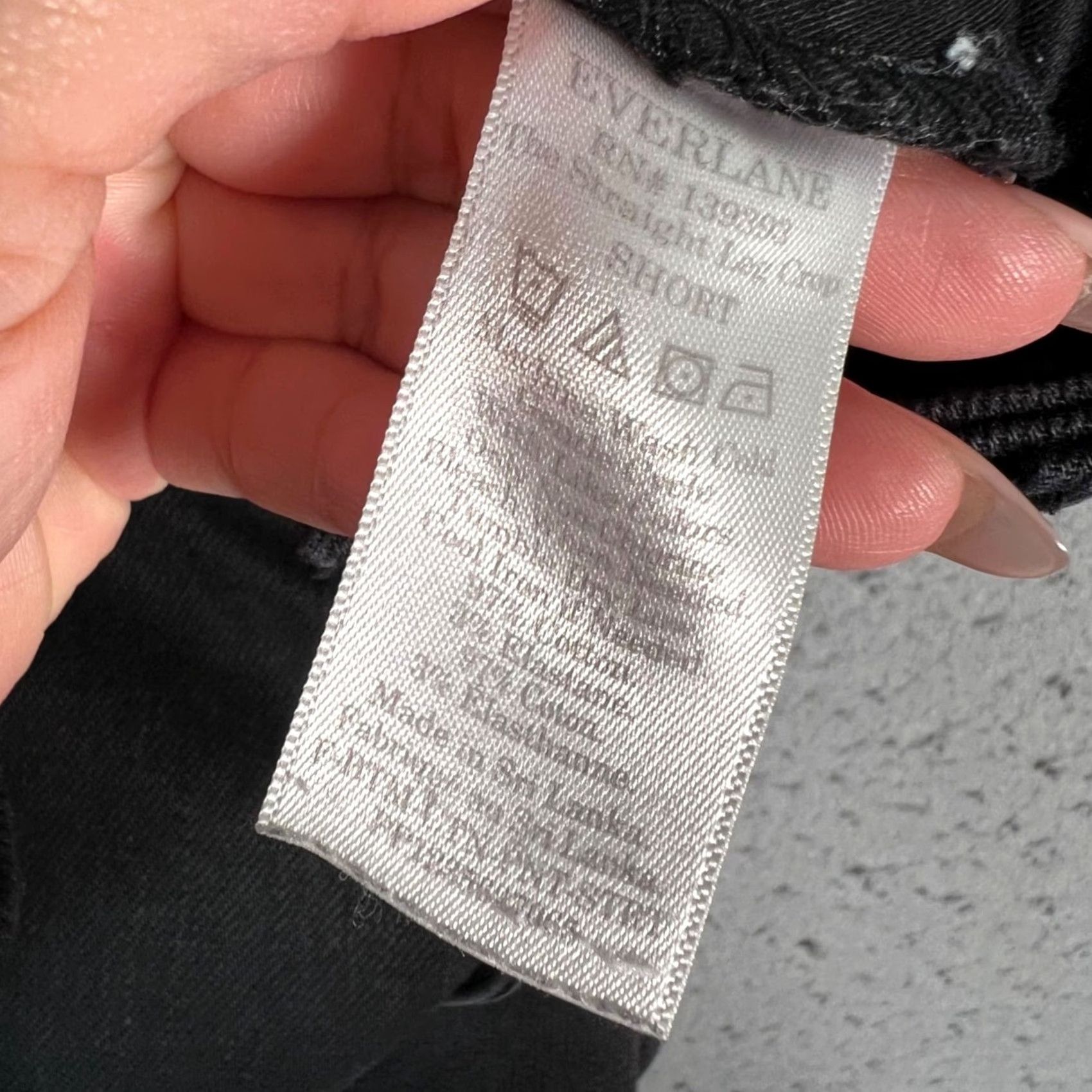 Everlane Everlane Womens Size 2 Cropped Black Denim Straight Leg Cotton Blend Jeans Size 26" / US 2 / IT 38 - 4 Thumbnail