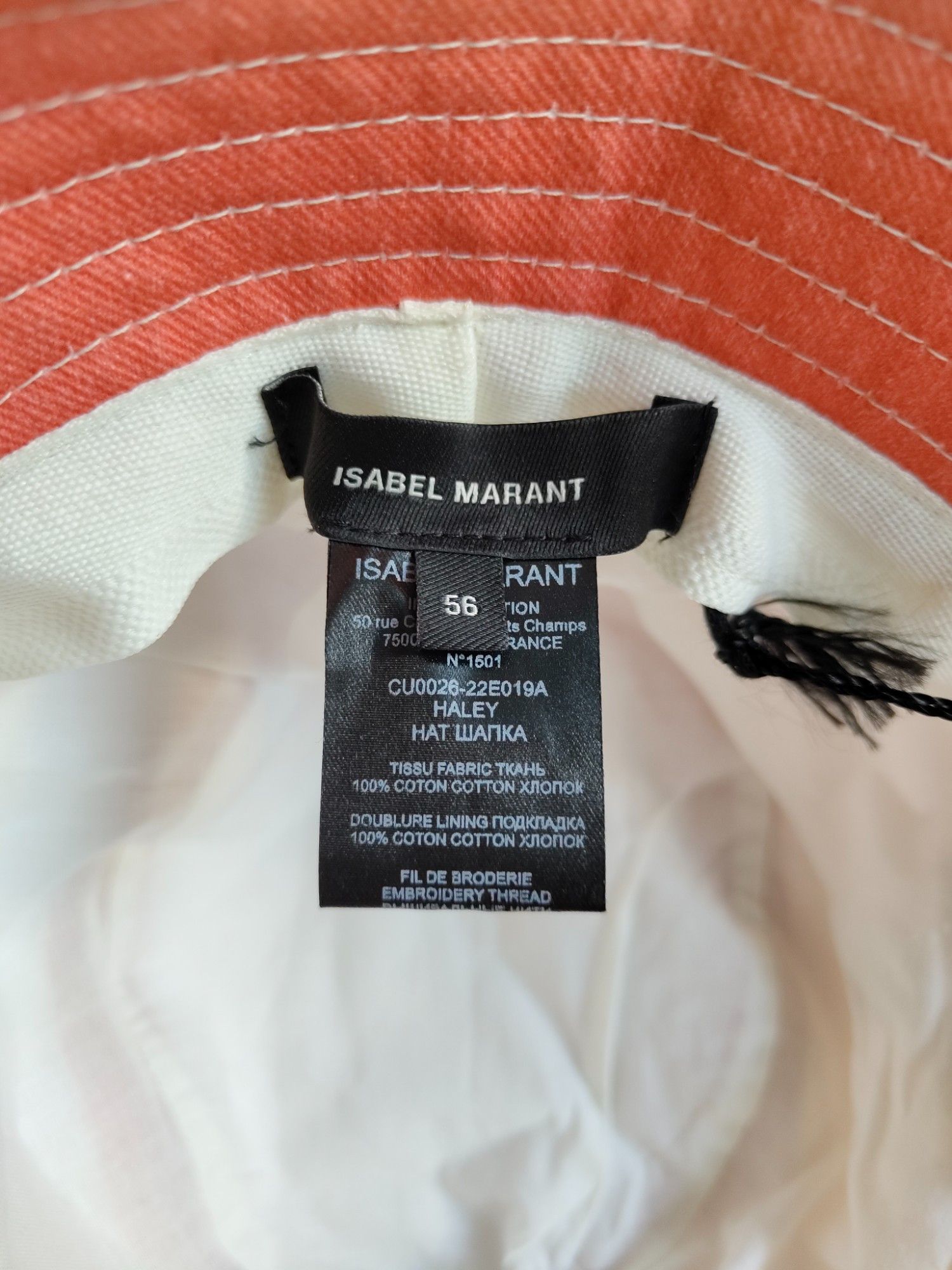 Isabel Marant Orange And Yellow Gradient Bucket Hat Size ONE SIZE - 7 Thumbnail