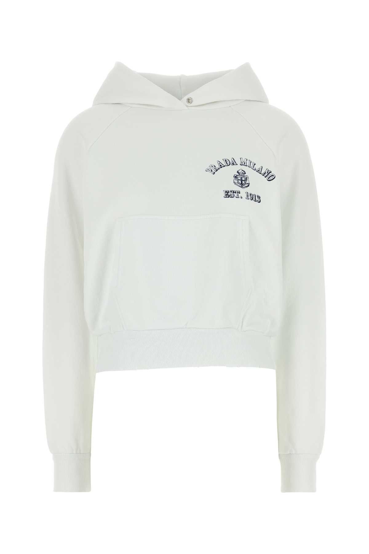 White Cotton Sweatshirt