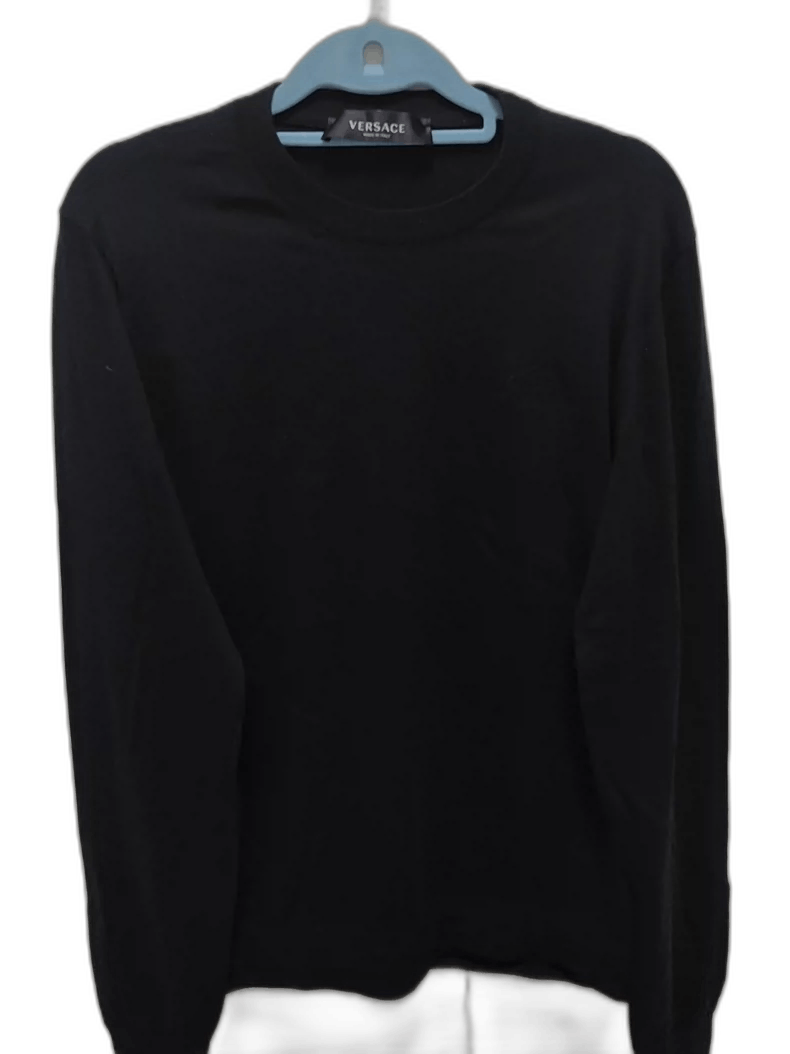 Versace Versace Medusa Embroidered Silk-Cotton Sweater - dmc Size M / US 6-8 / IT 42-44 - 1 Thumbnail