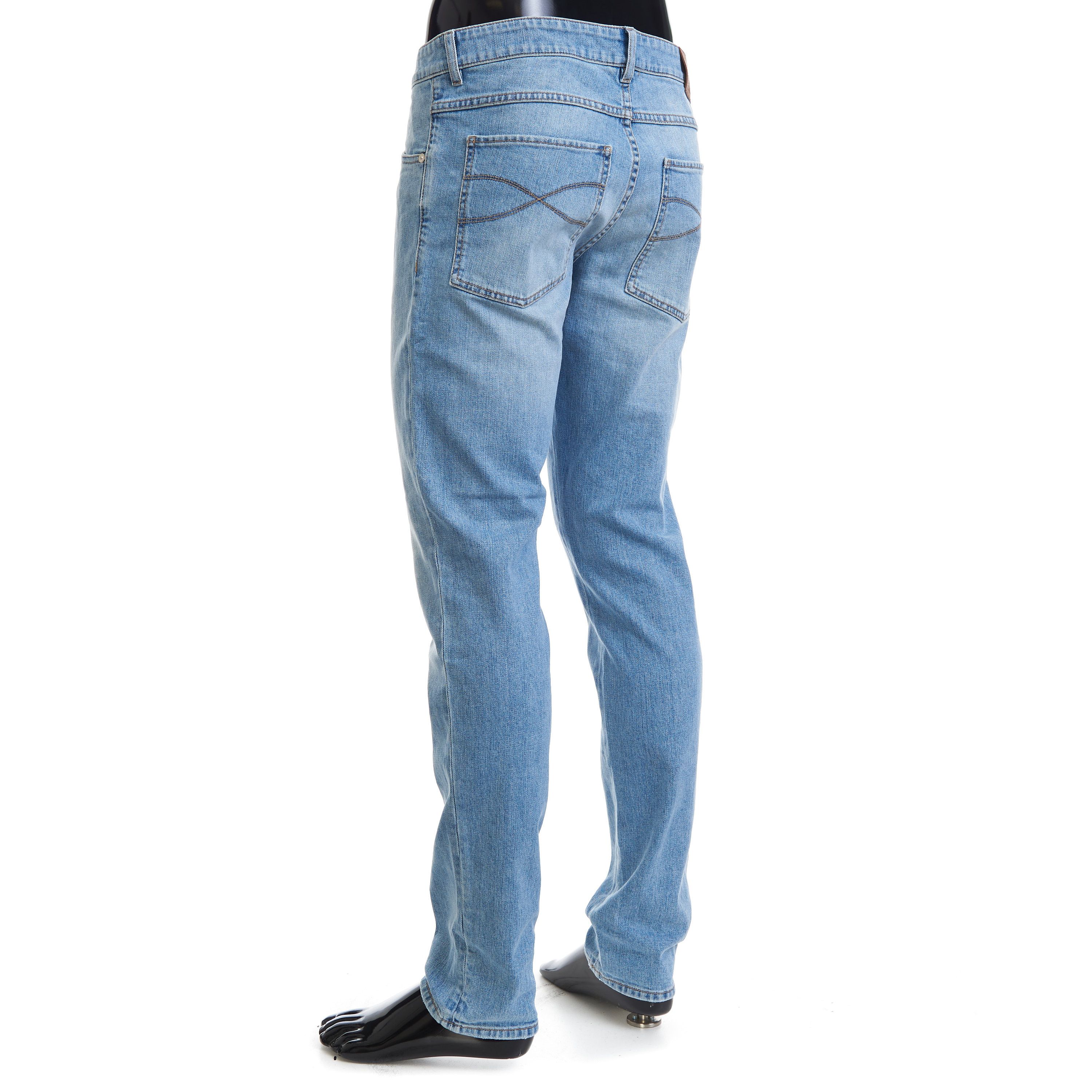 Brunello Cucinelli Slim Fit Five Pocket Jeans In Light Blue Denim Size US 44 / EU 60 - 4 Thumbnail