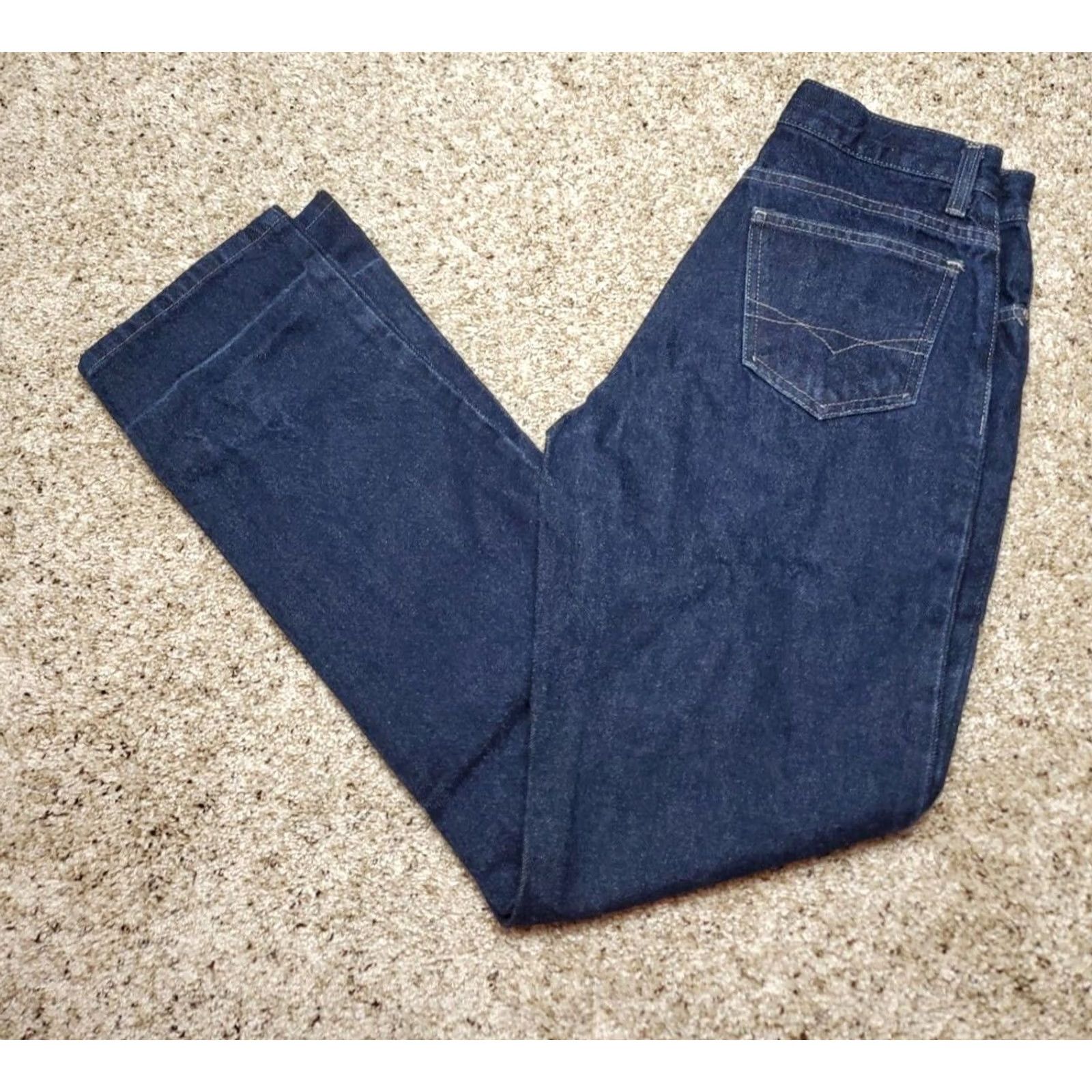 Anchor Blue VINTAGE Anchor Blue Jeans 5/6M Junior Blue Baggy Straight Leg Dark Wash Y2K Jeans Womens 90s Grunge Size 27" / US 4 / IT 40 - 2 Thumbnail